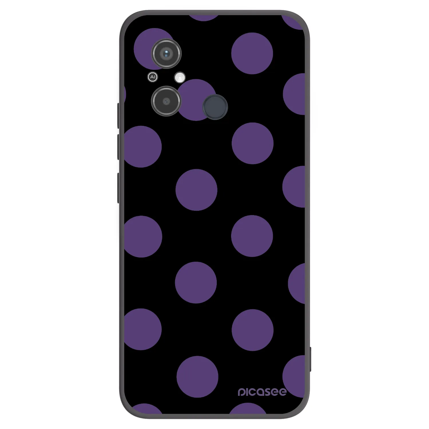Picasee Μαύρη θήκη σιλικόνης για Xiaomi Redmi 12C - Big flickers
