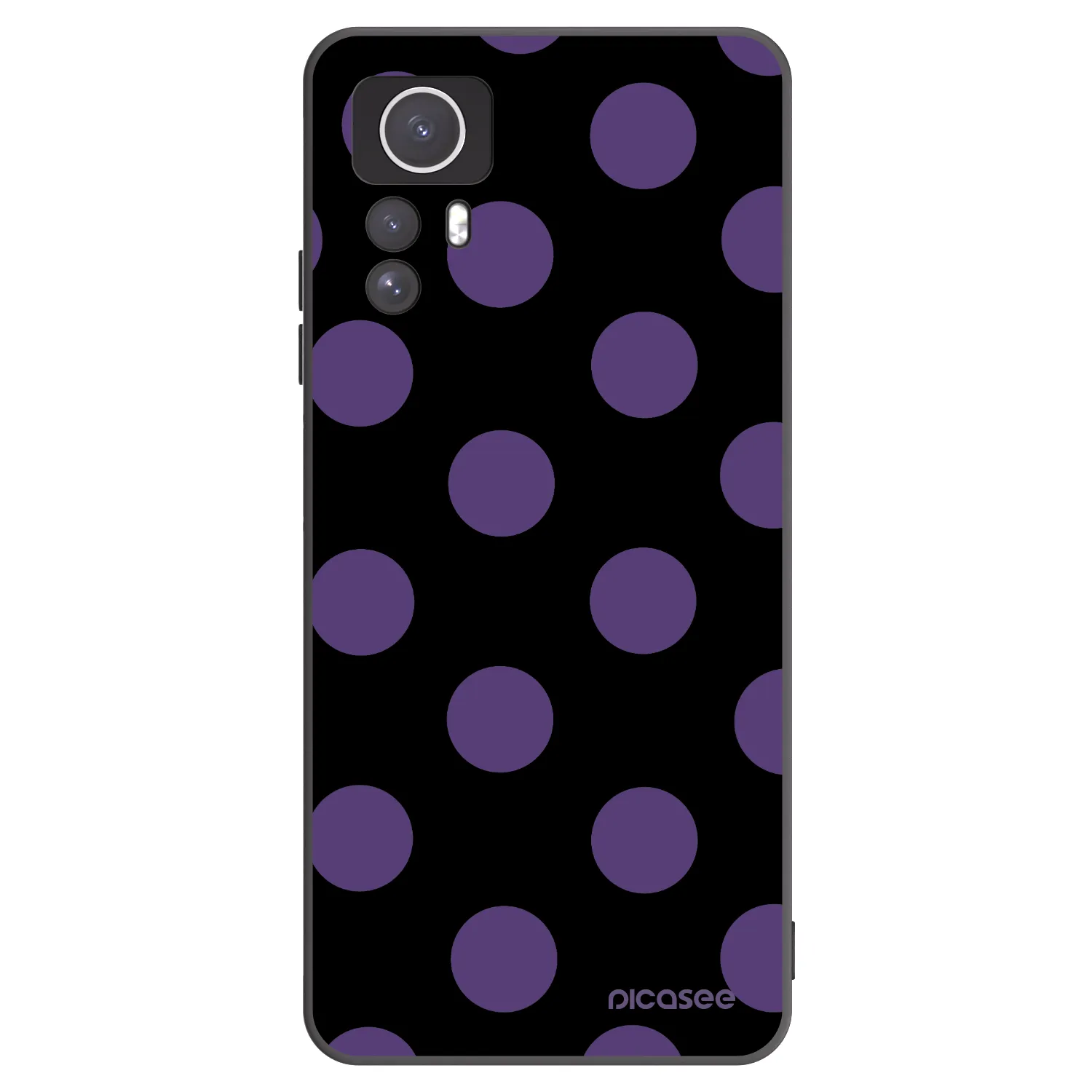Picasee Μαύρη θήκη σιλικόνης για Xiaomi Redmi Note 12S - Big flickers