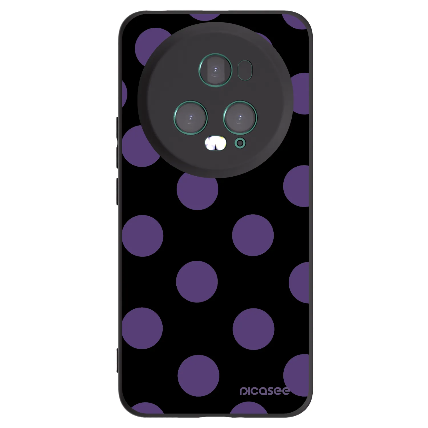 Picasee Μαύρη θήκη σιλικόνης για Honor Magic5 Pro - Big flickers