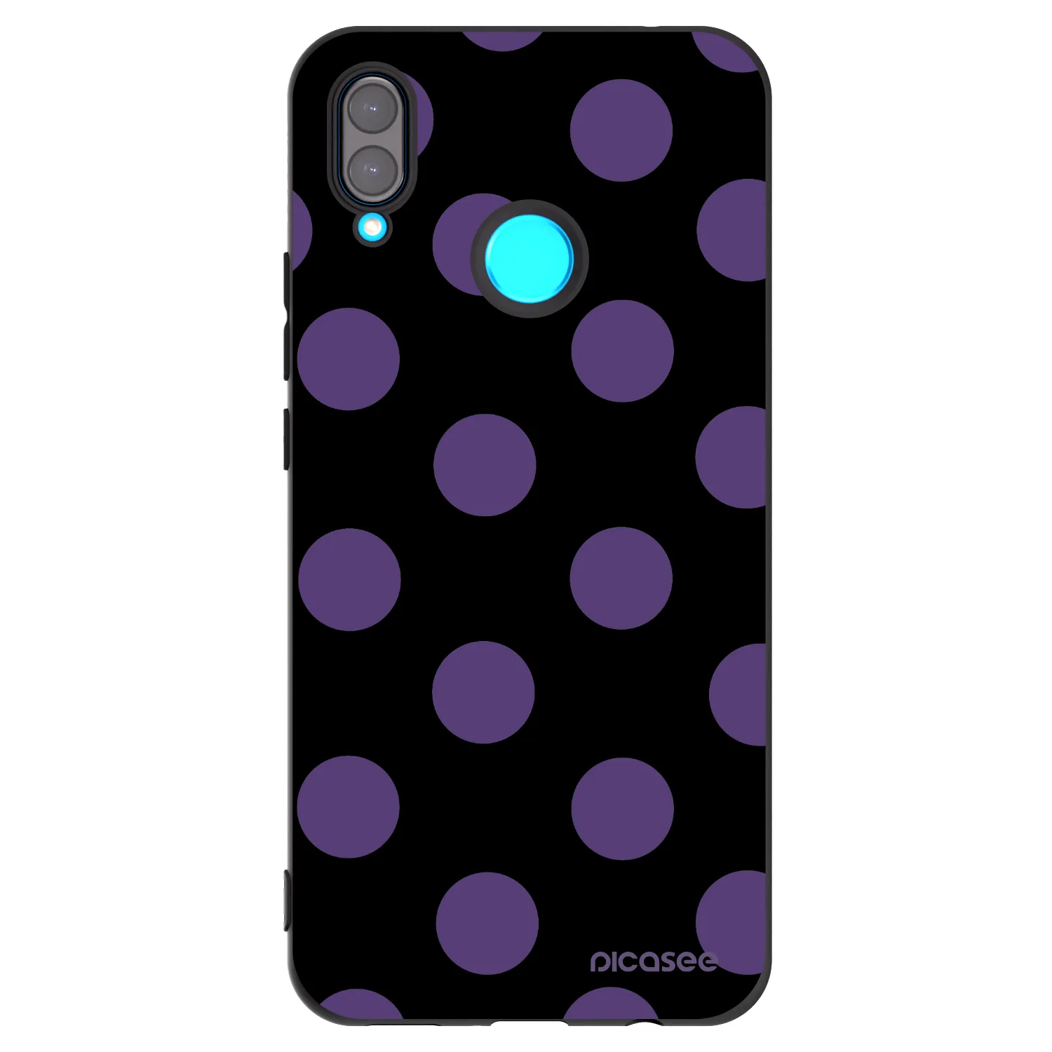Picasee Μαύρη θήκη σιλικόνης για Huawei Nova 3 - Big flickers