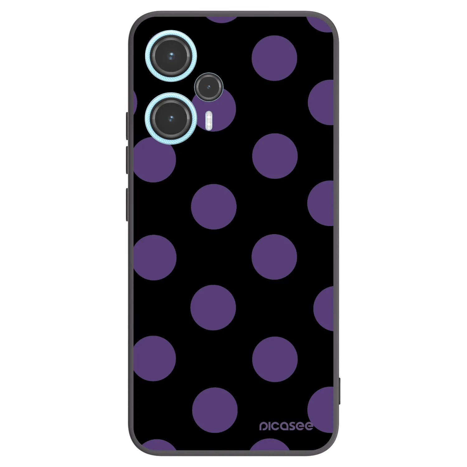 Picasee Μαύρη θήκη σιλικόνης για Xiaomi Poco F5 - Big flickers