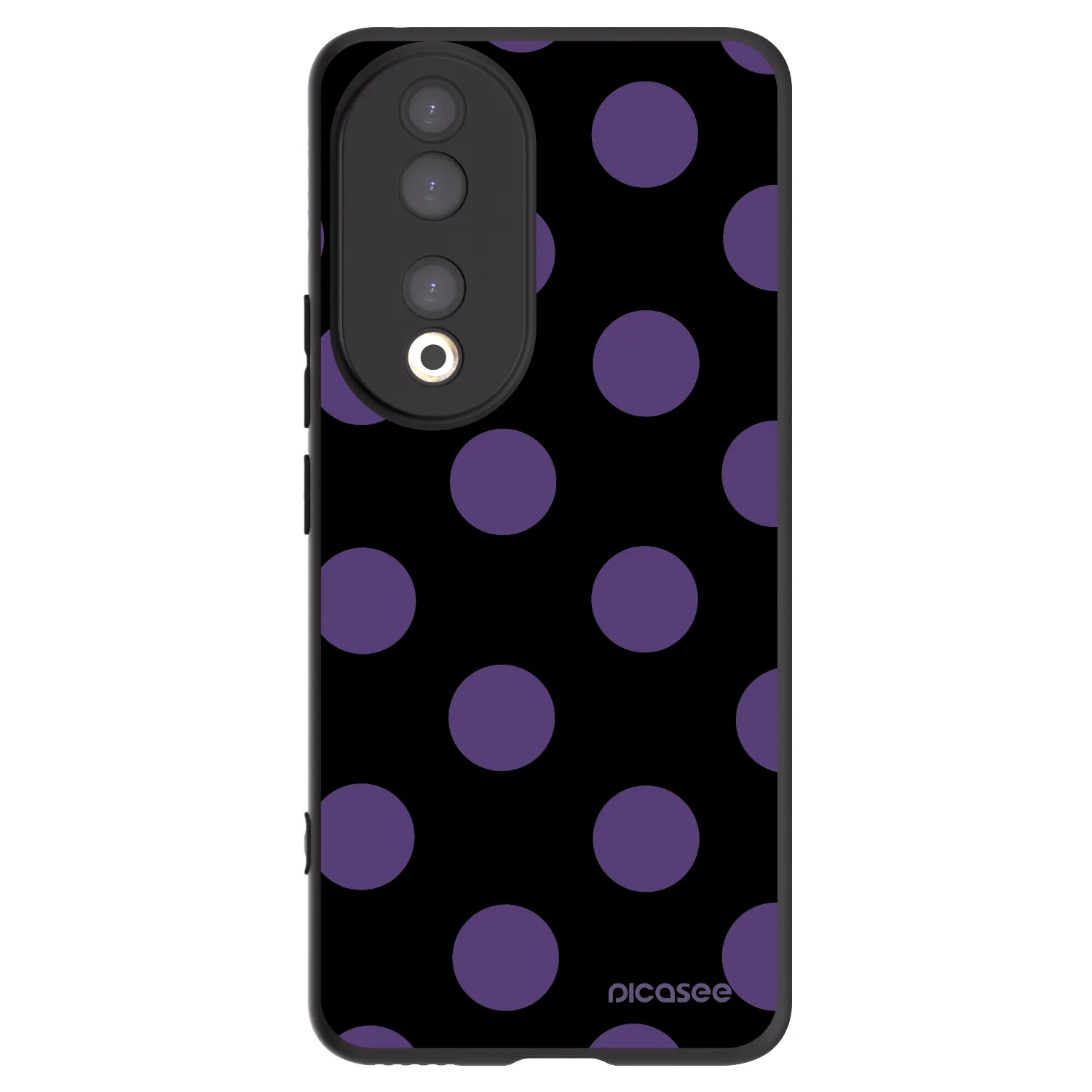 Picasee Μαύρη θήκη σιλικόνης για Honor 90 5G - Big flickers