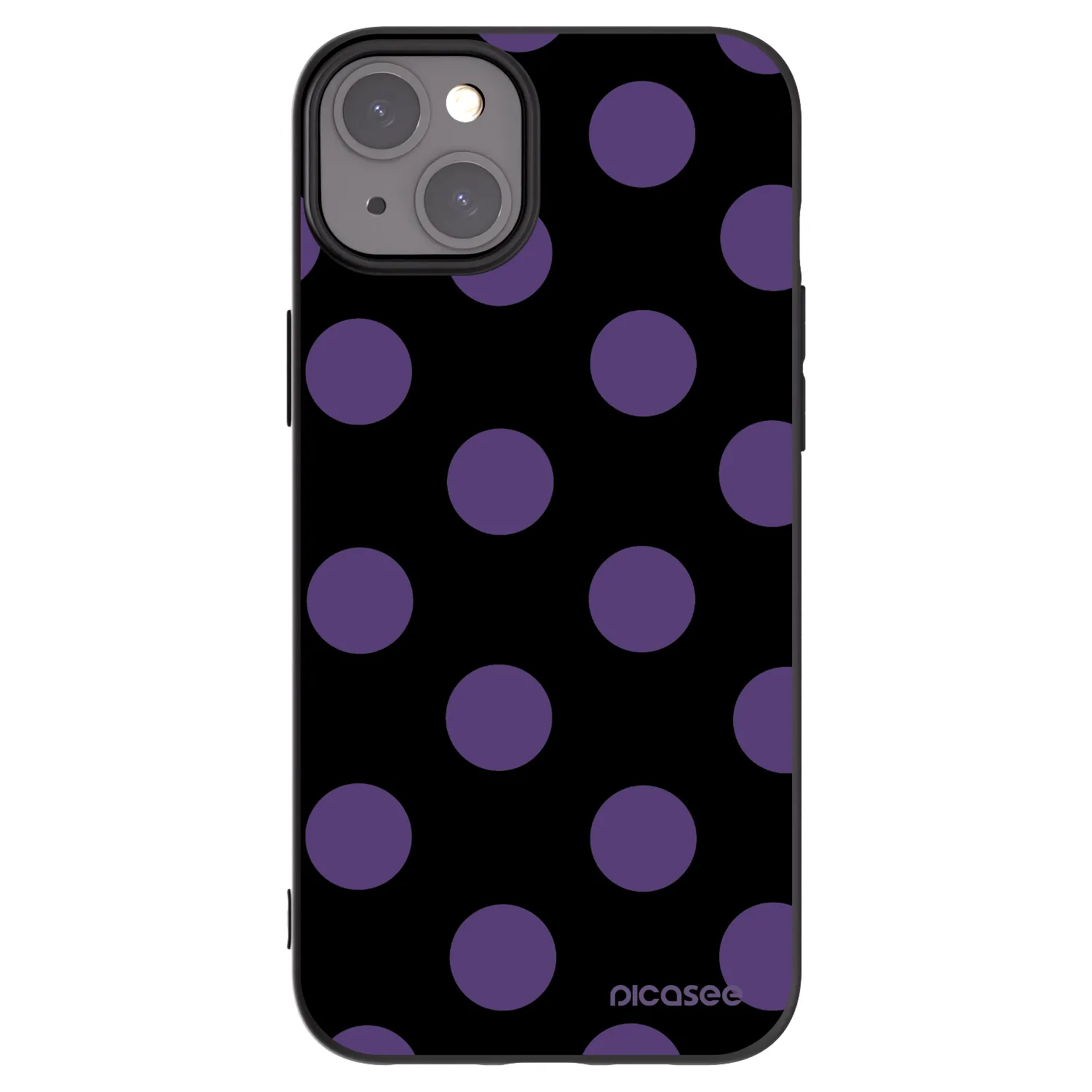 Picasee Μαύρη θήκη σιλικόνης για Apple iPhone 15 Plus - Big flickers
