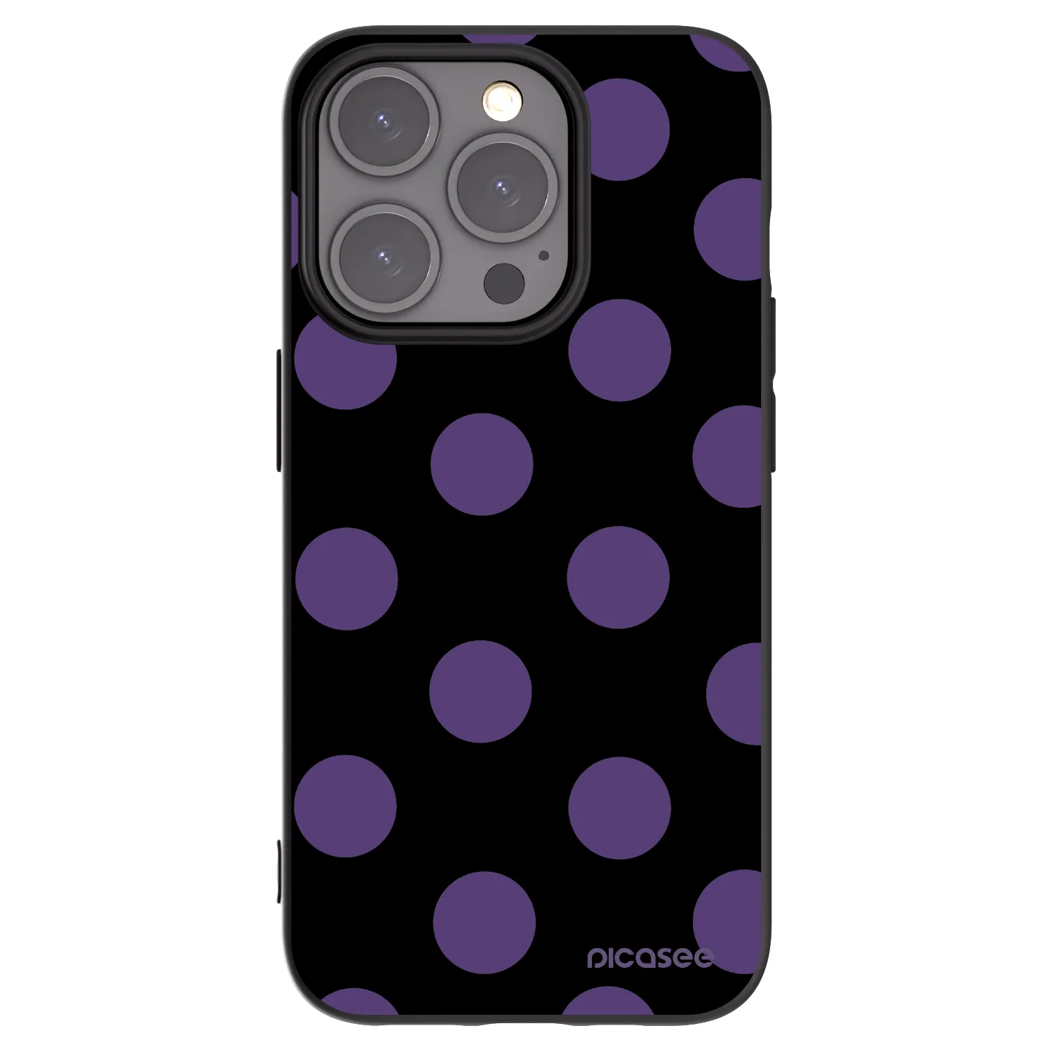 Picasee Μαύρη θήκη σιλικόνης για Apple iPhone 15 Pro - Big flickers