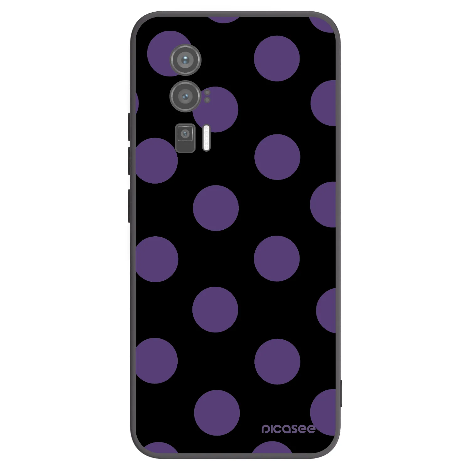Picasee Μαύρη θήκη σιλικόνης για Xiaomi Poco F5 Pro 5G - Big flickers
