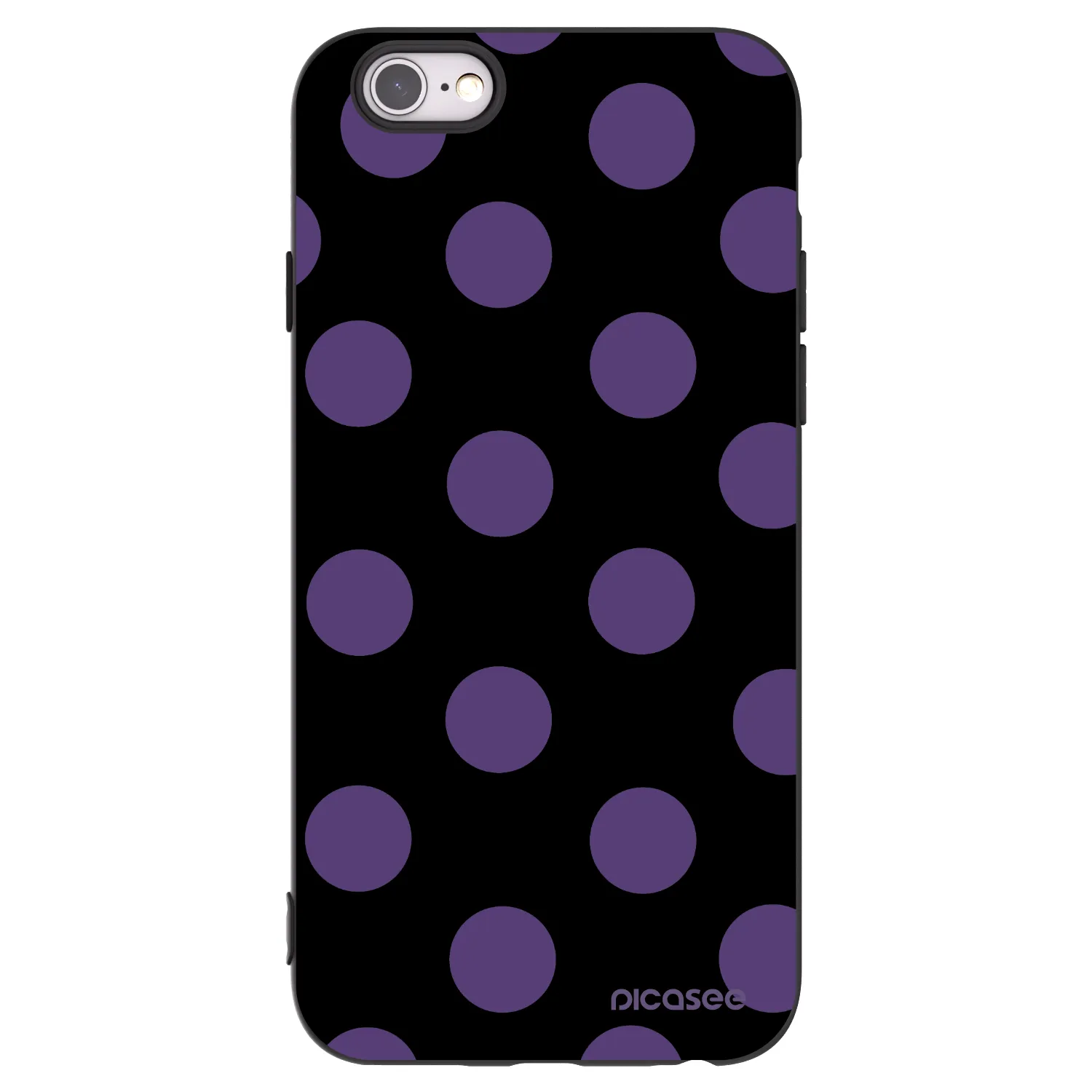 Picasee Μαύρη θήκη σιλικόνης για Apple iPhone 6/6S - Big flickers