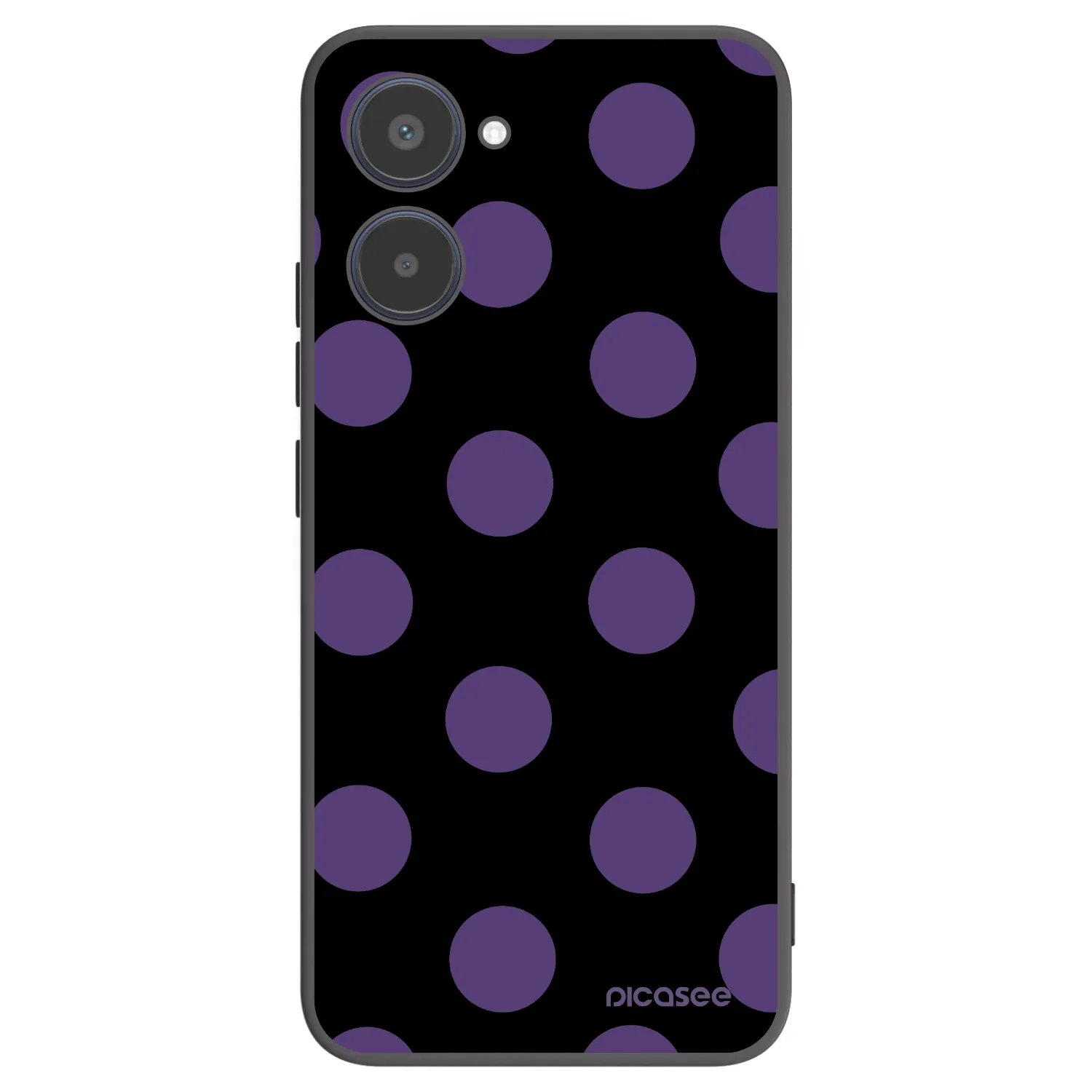 Picasee Μαύρη θήκη σιλικόνης για Realme 10 4G - Big flickers