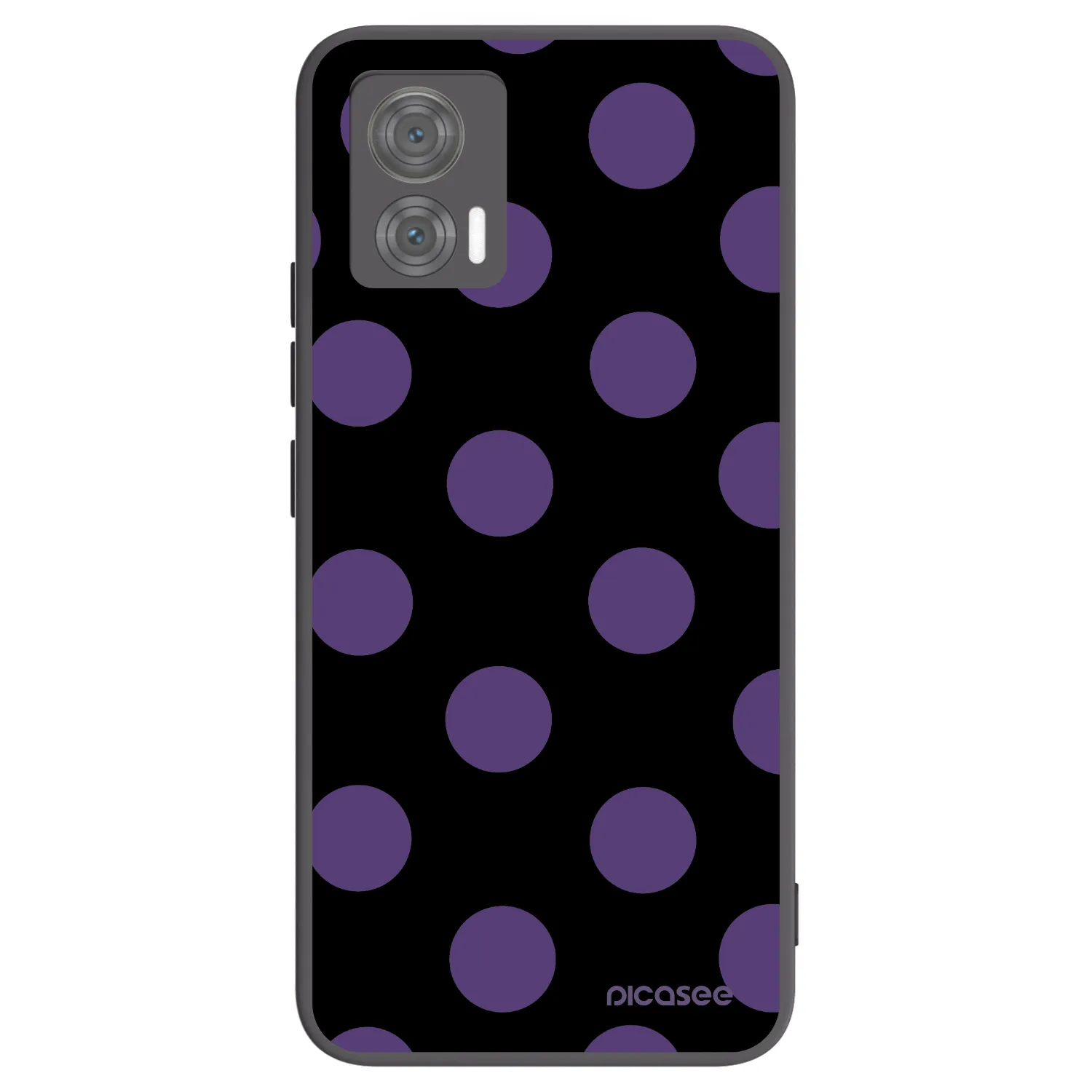 Picasee Μαύρη θήκη σιλικόνης για Motorola Edge 30 Neo - Big flickers