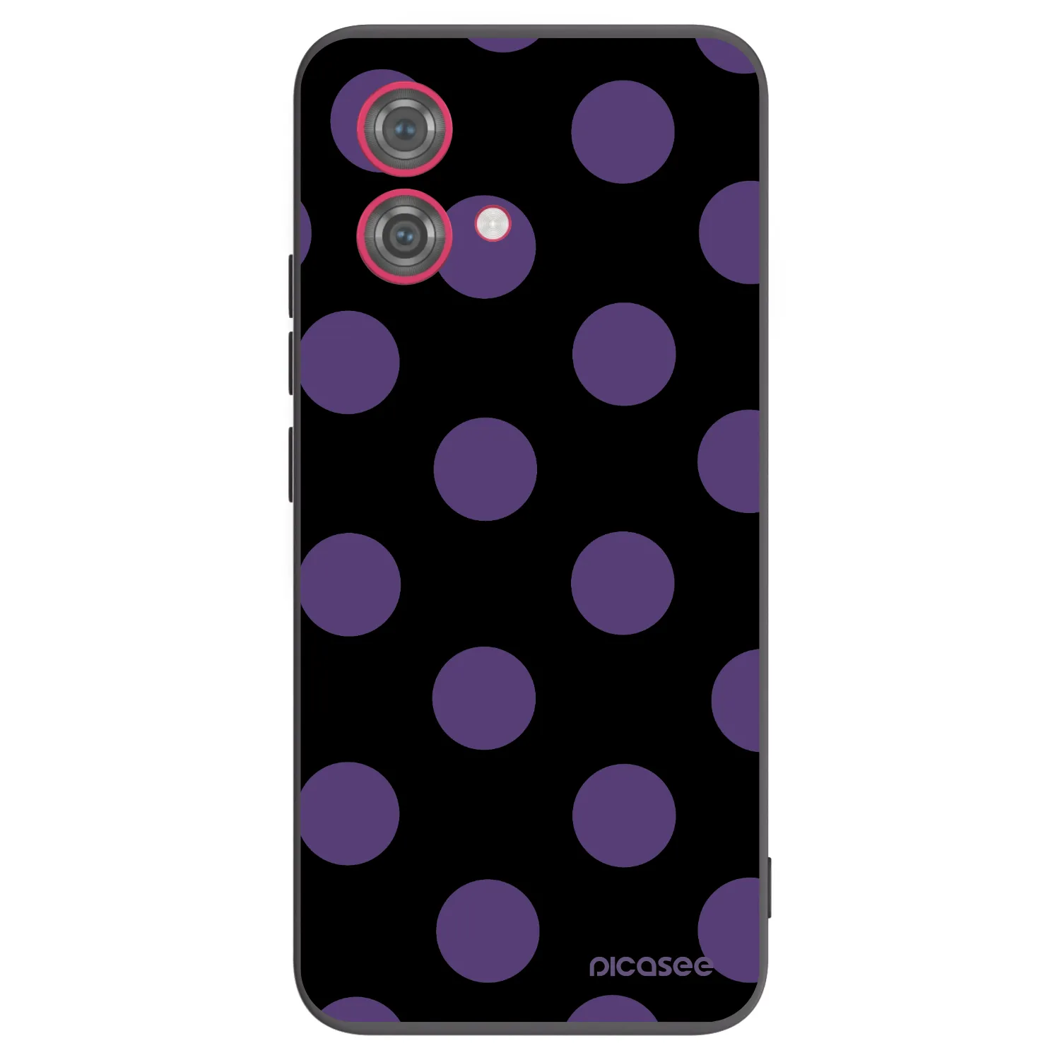 Picasee Μαύρη θήκη σιλικόνης για Motorola Moto G84 5G - Big flickers