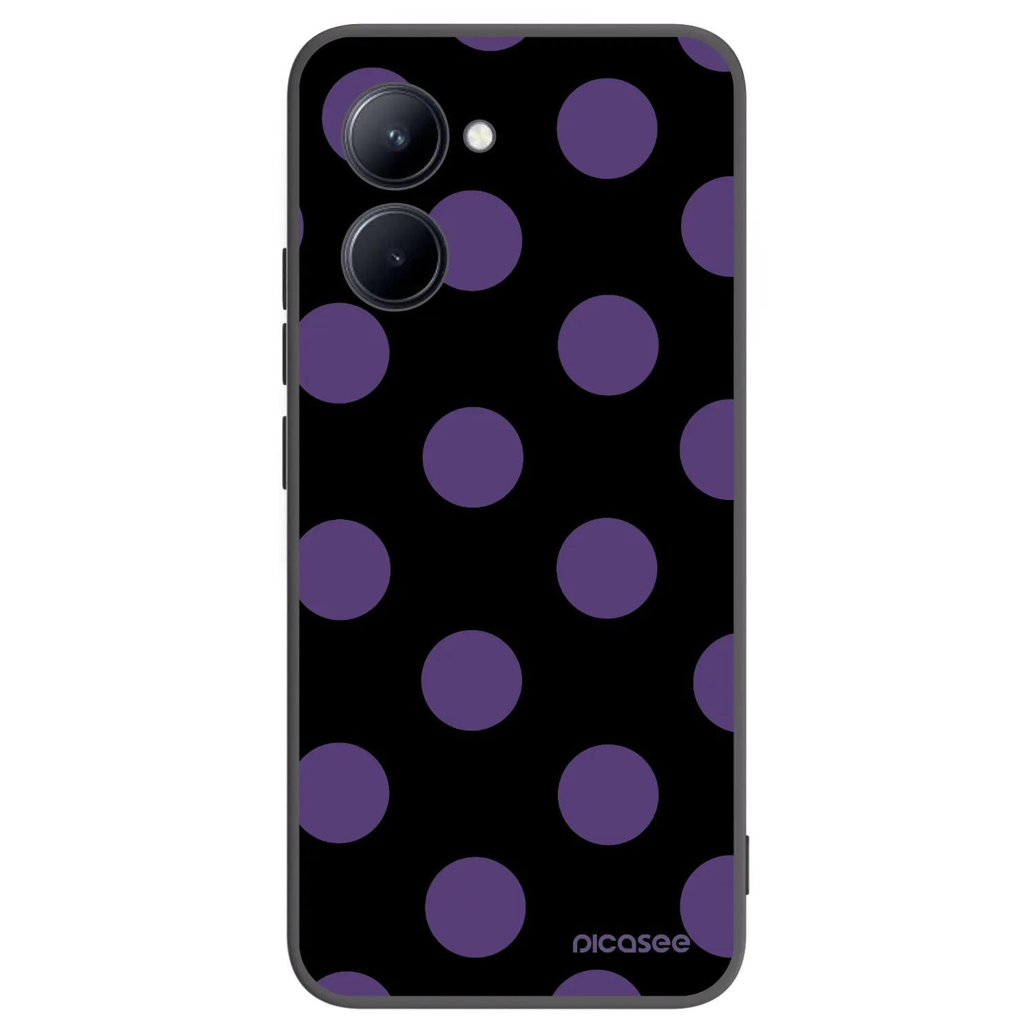 Picasee Μαύρη θήκη σιλικόνης για Realme C33 (2023) - Big flickers