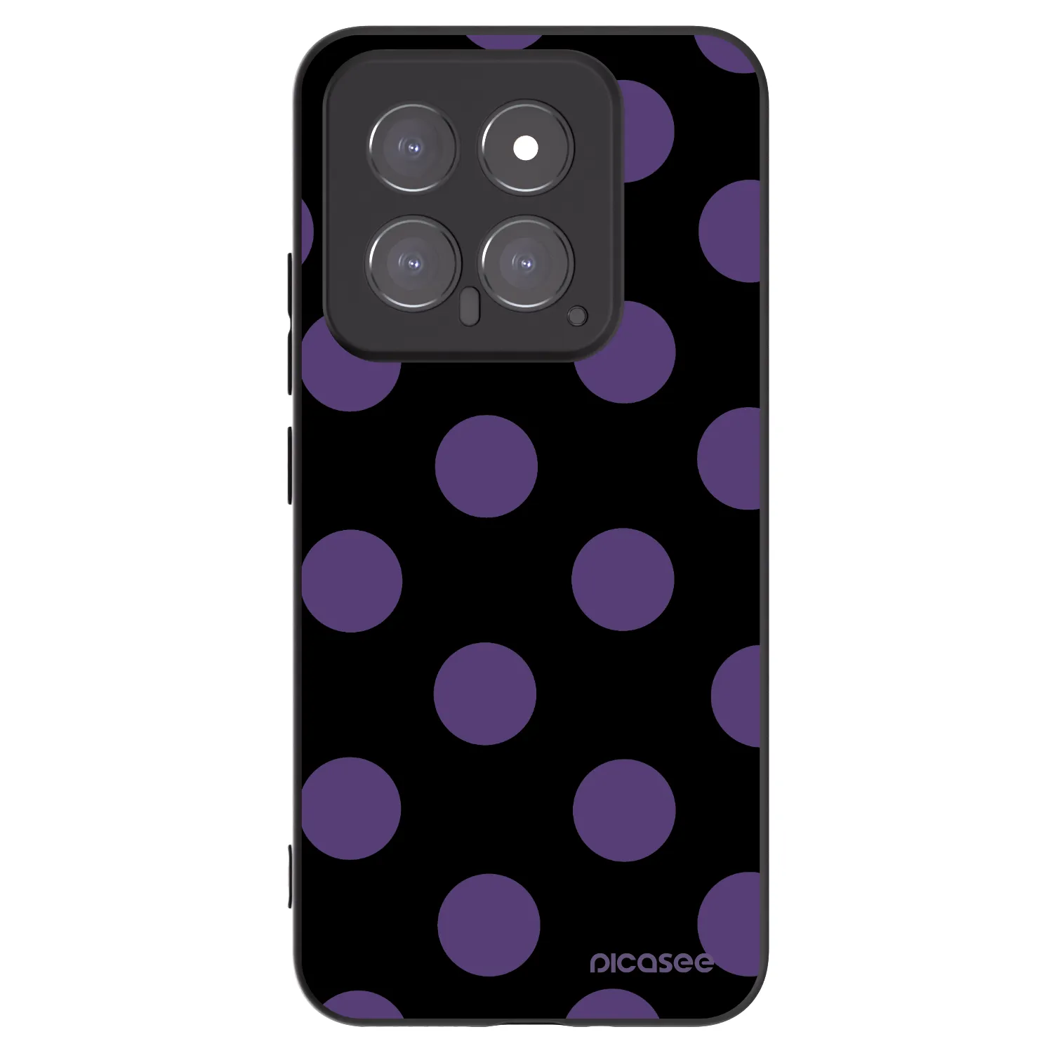 Picasee Μαύρη θήκη σιλικόνης για Xiaomi 14 - Big flickers
