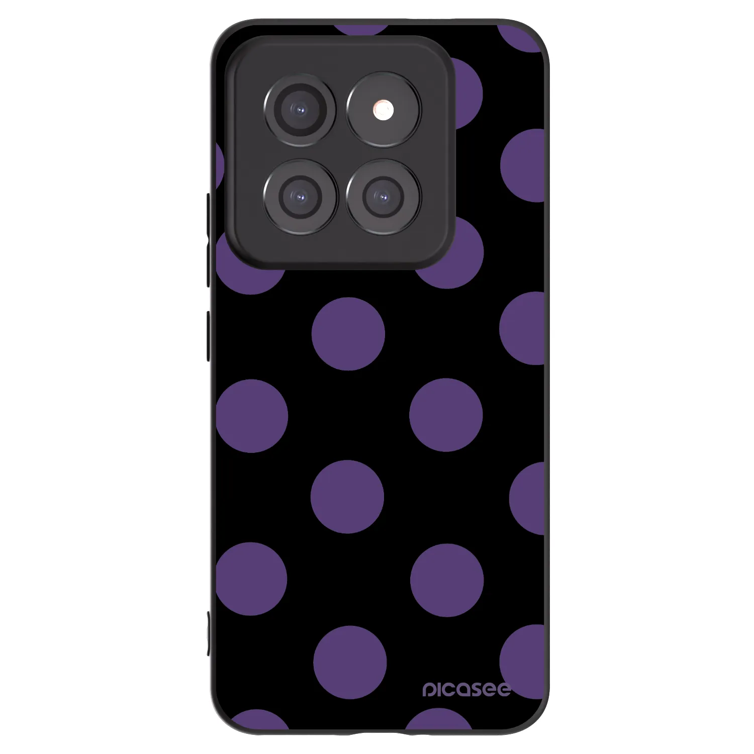 Picasee Μαύρη θήκη σιλικόνης για Xiaomi 14 Pro - Big flickers
