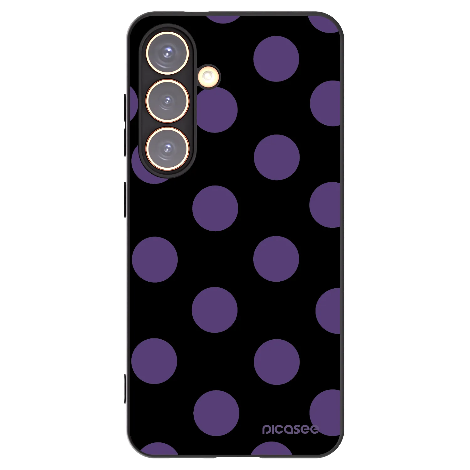 Picasee Μαύρη θήκη σιλικόνης για Samsung Galaxy S24 S921B 5G - Big flickers