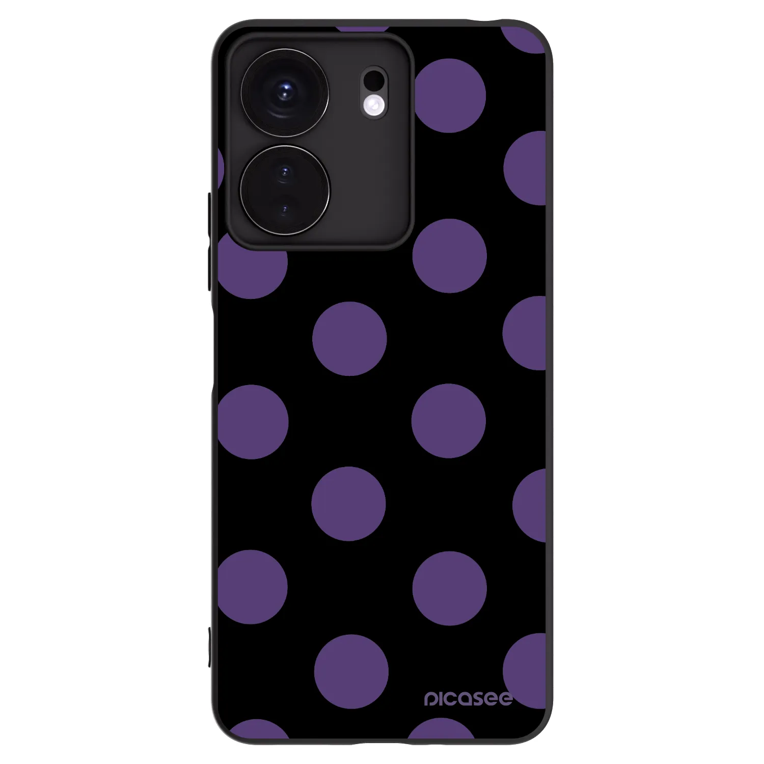 Picasee Μαύρη θήκη σιλικόνης για Xiaomi Redmi 13C 4G - Big flickers