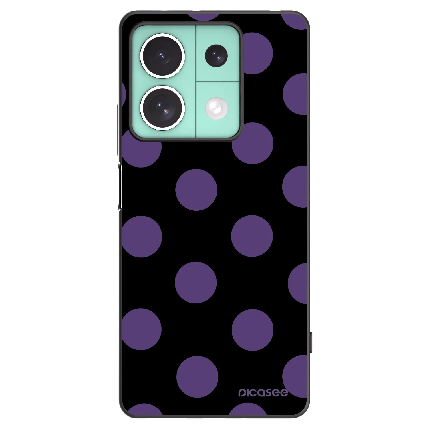 Picasee Μαύρη θήκη σιλικόνης για Xiaomi Redmi Note 13 5G - Big flickers
