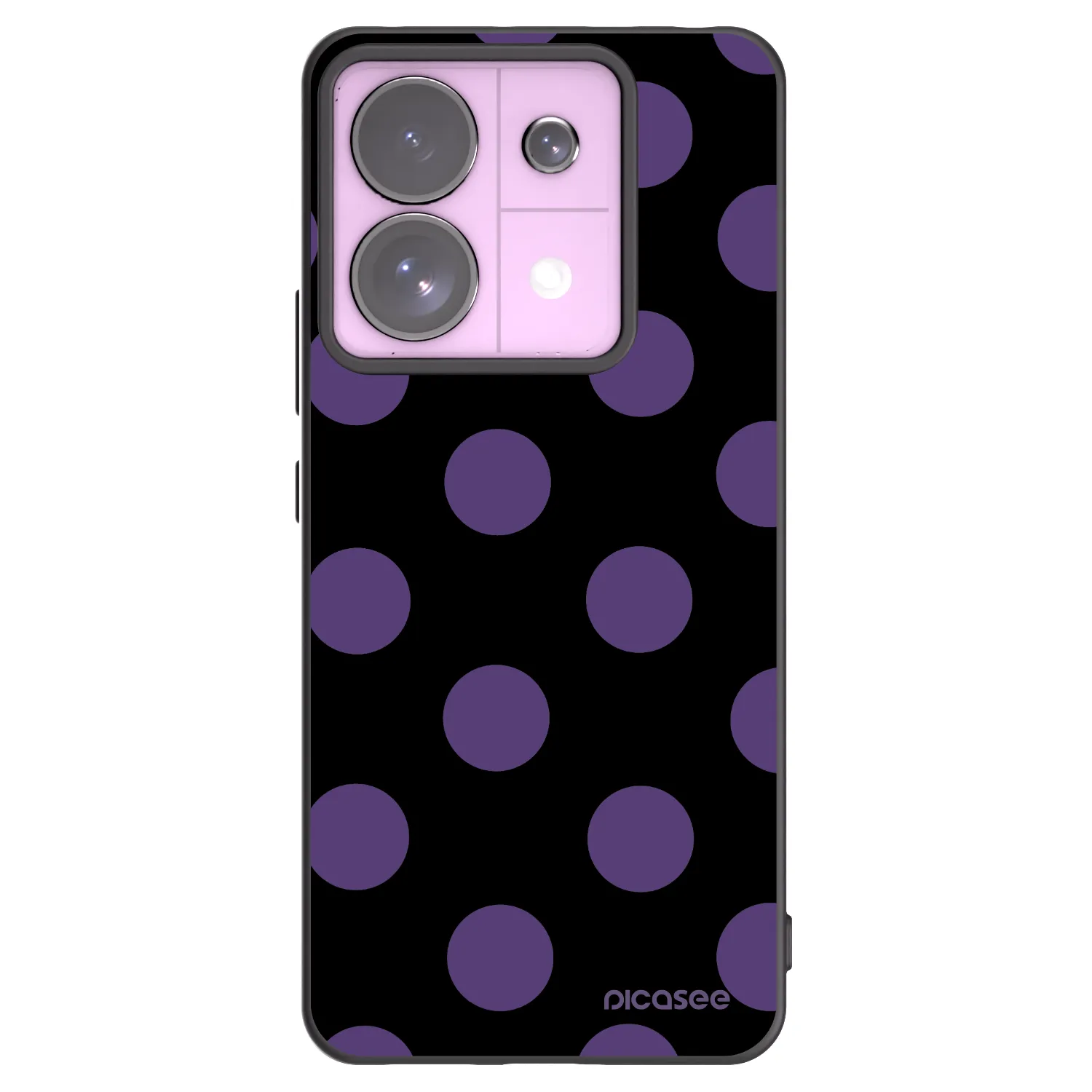 Picasee Μαύρη θήκη σιλικόνης για Xiaomi Redmi Note 13 Pro 5G - Big flickers