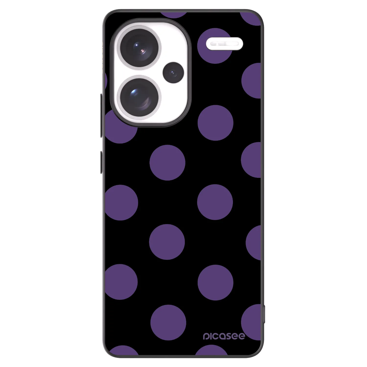 Picasee Μαύρη θήκη σιλικόνης για Xiaomi Redmi Note 13 Pro+ 5G - Big flickers