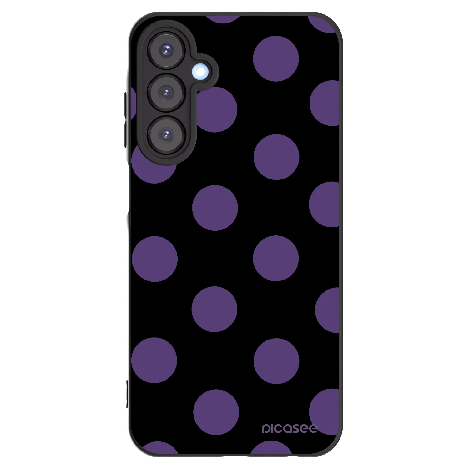 Picasee Μαύρη θήκη σιλικόνης για Samsung Galaxy A25 A256B 5G - Big flickers