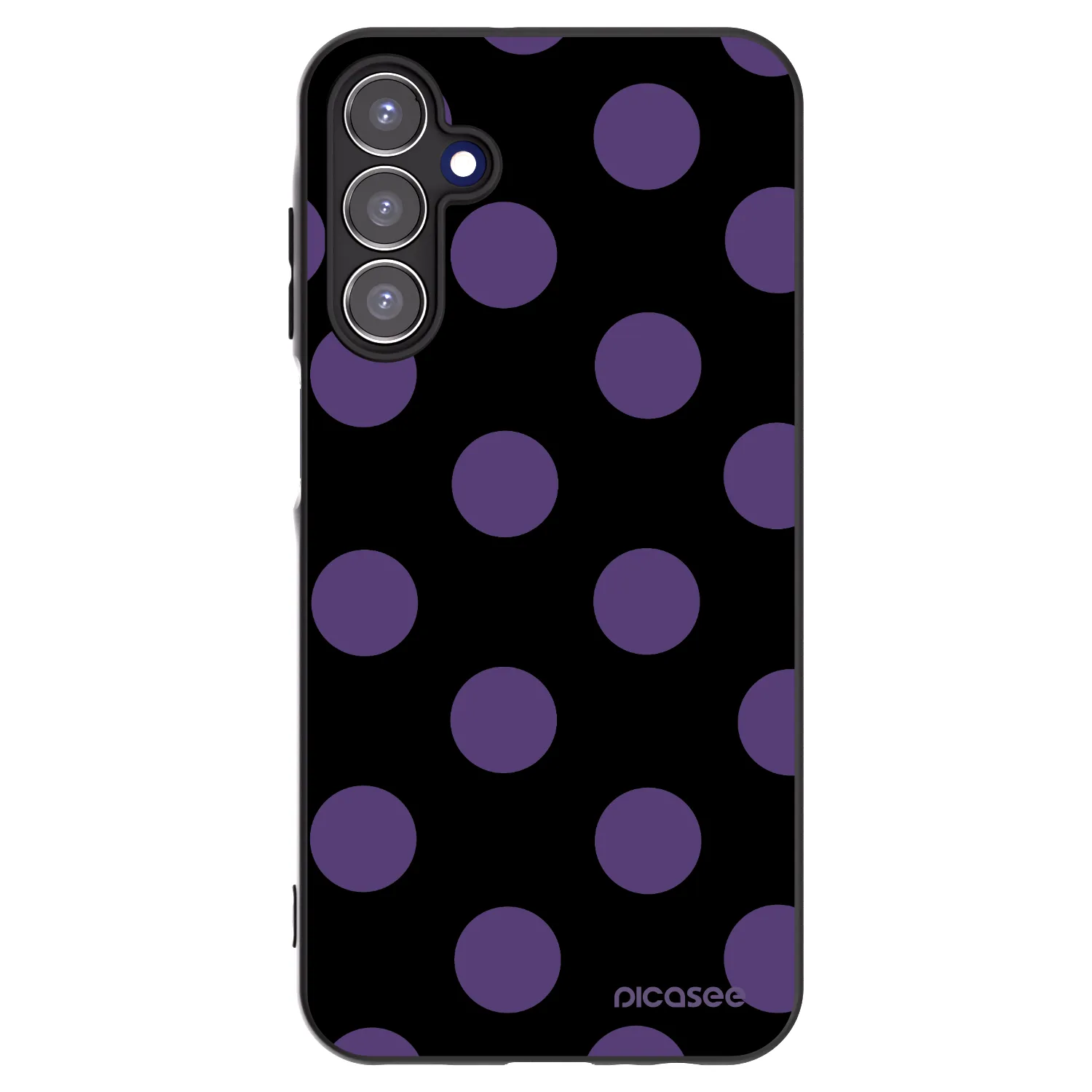 Picasee Μαύρη θήκη σιλικόνης για Samsung Galaxy A15 A155F 4G - Big flickers