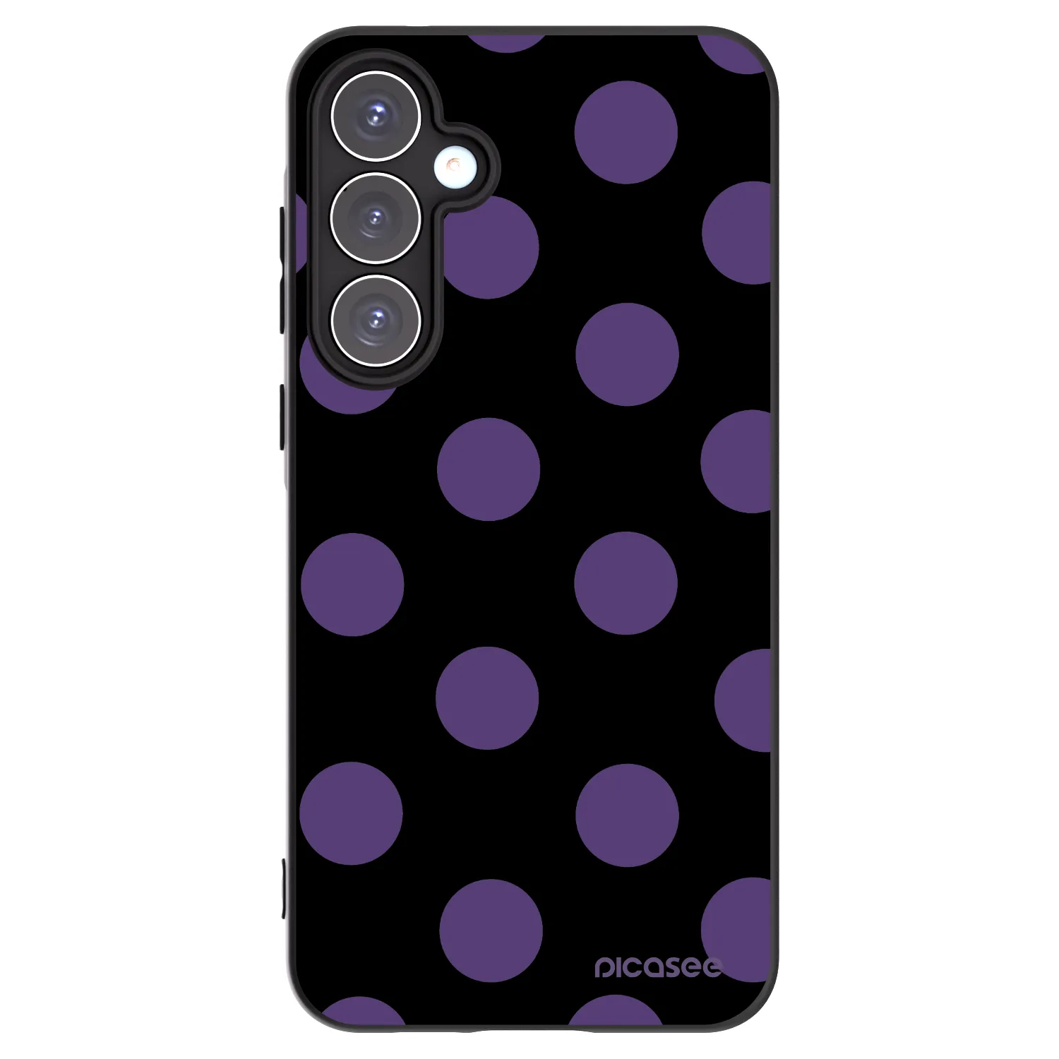 Picasee Μαύρη θήκη σιλικόνης για Samsung Galaxy A55 5G A556B - Big flickers