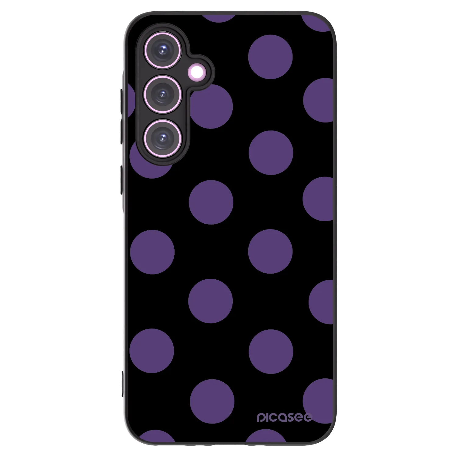 Picasee Μαύρη θήκη σιλικόνης για Samsung Galaxy A35 5G A356B - Big flickers