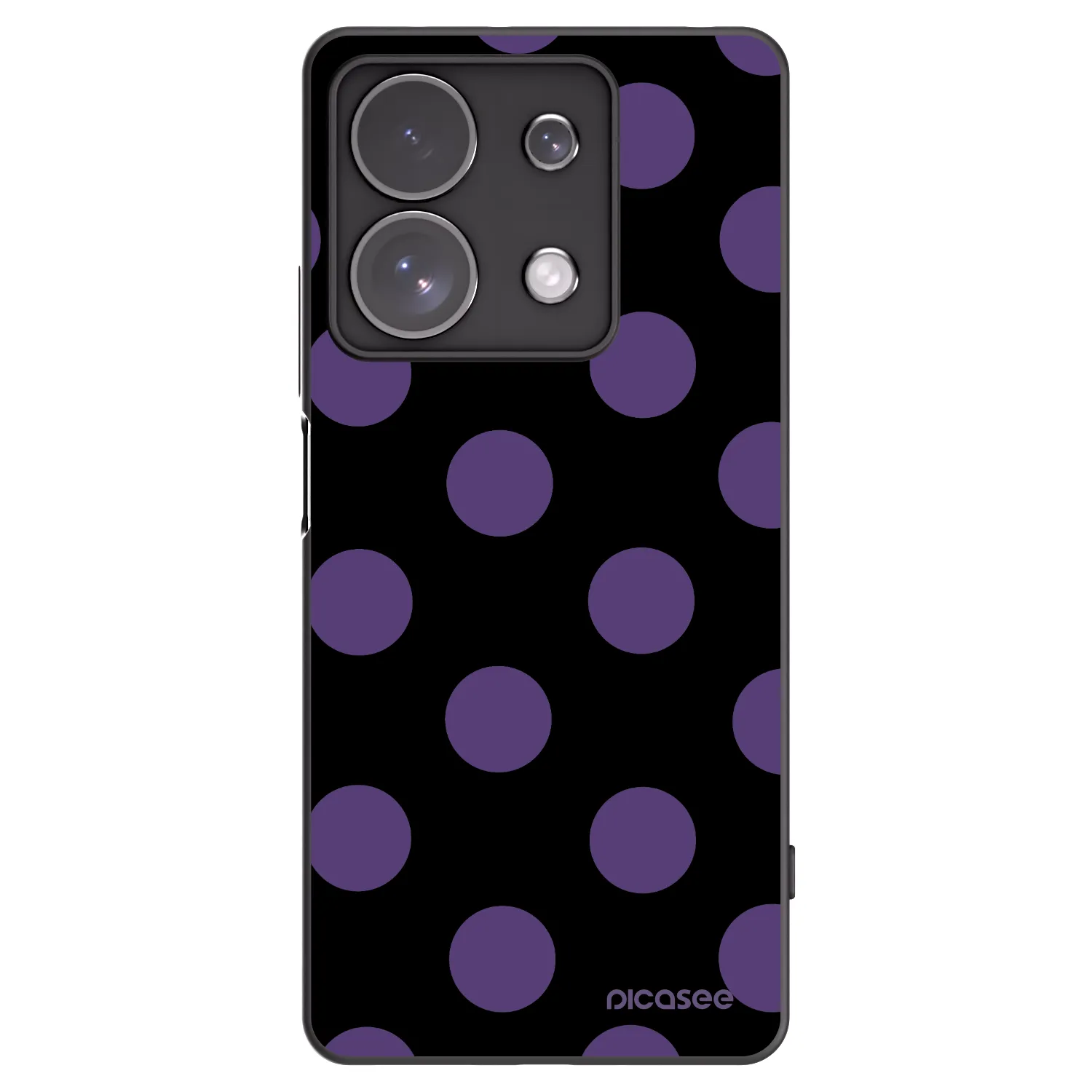 Picasee Μαύρη θήκη σιλικόνης για Xiaomi Redmi Note 13 Pro 4G - Big flickers