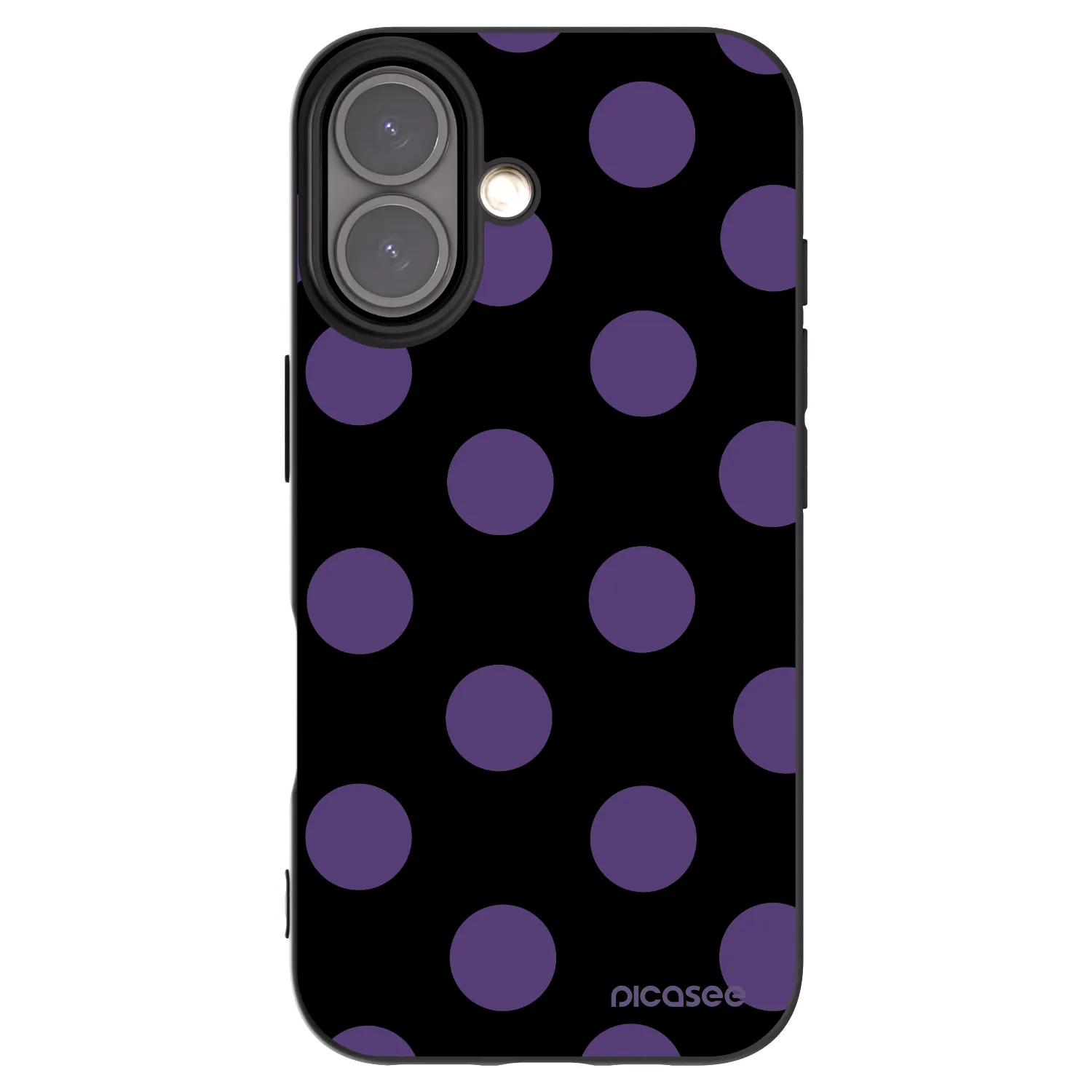 Picasee Μαύρη θήκη σιλικόνης για Apple iPhone 16 - Big flickers
