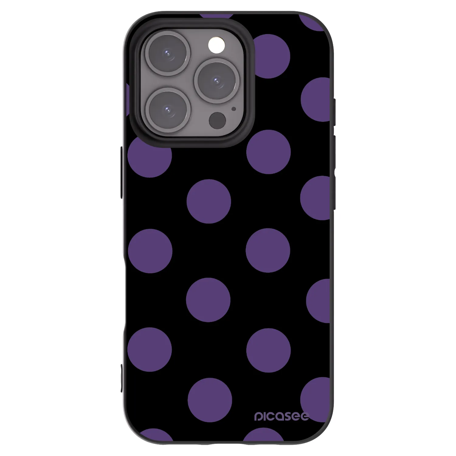 Picasee Μαύρη θήκη σιλικόνης για Apple iPhone 16 Pro - Big flickers