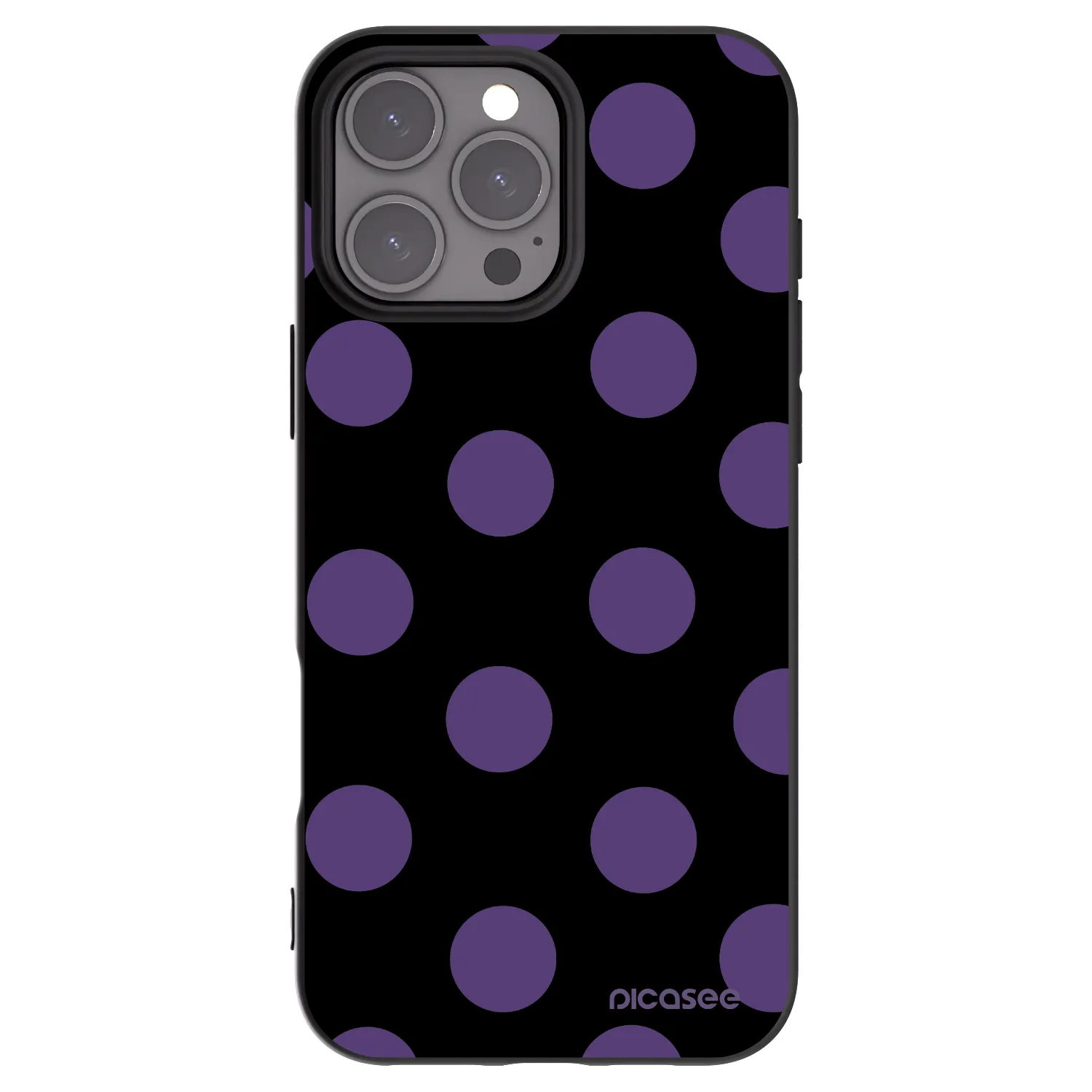 Picasee Μαύρη θήκη σιλικόνης για Apple iPhone 16 Pro Max - Big flickers