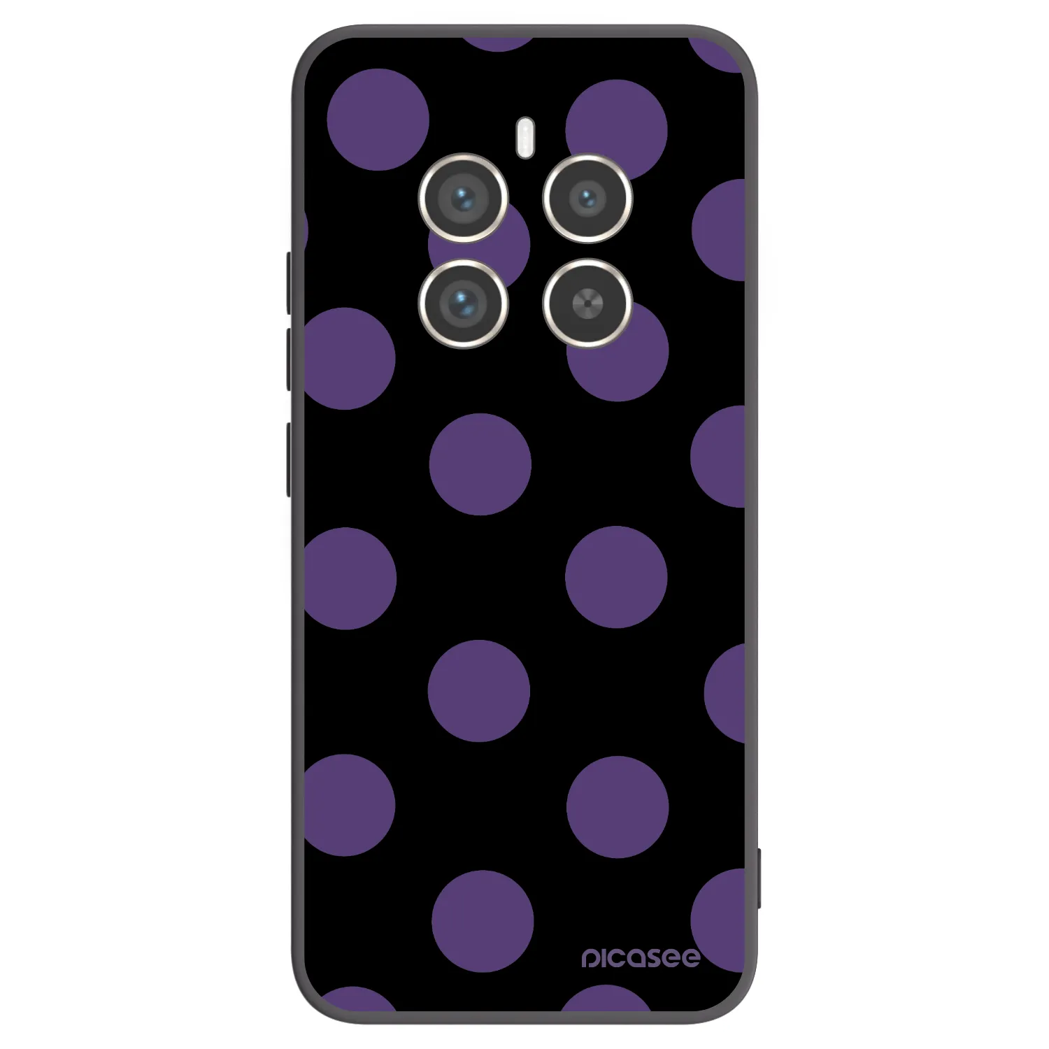 Picasee Μαύρη θήκη σιλικόνης για Realme 12 Pro 5G - Big flickers