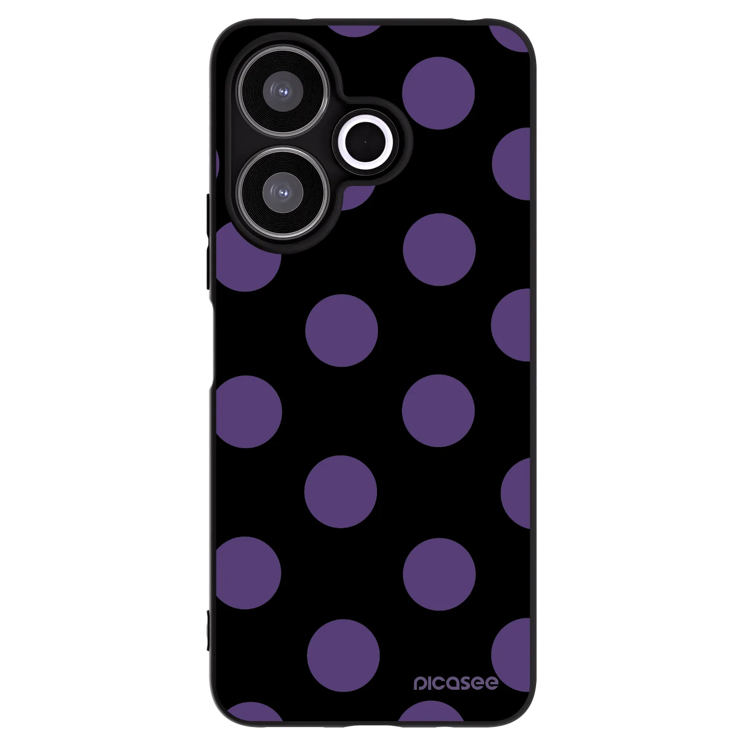 Picasee Μαύρη θήκη σιλικόνης για Xiaomi Redmi 13 4G - Big flickers