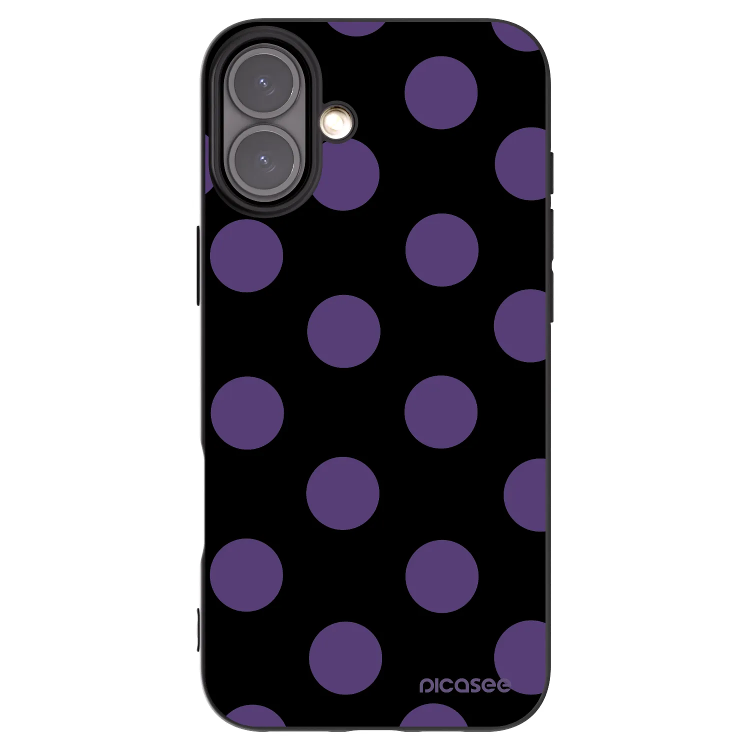 Picasee Μαύρη θήκη σιλικόνης για Apple iPhone 16 Plus - Big flickers