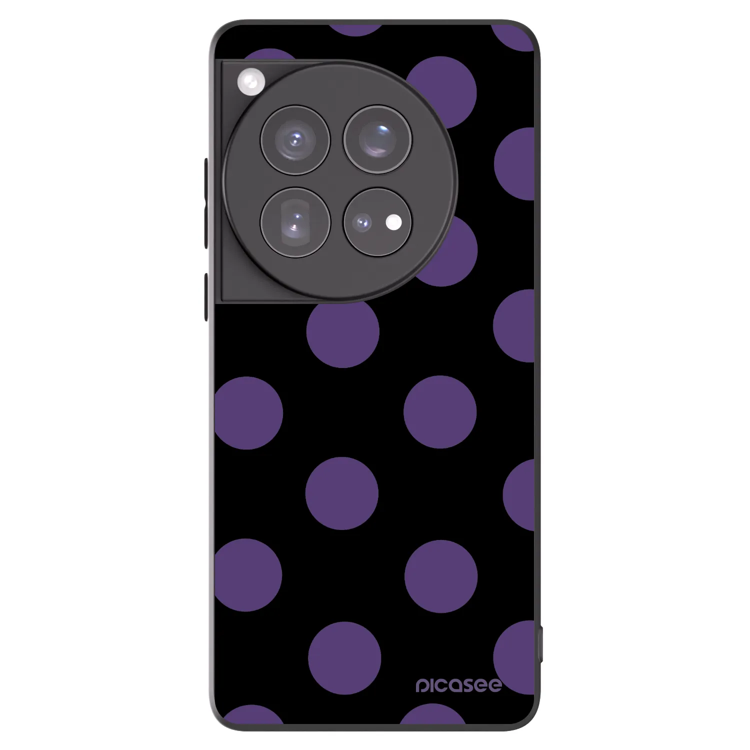 Picasee Μαύρη θήκη σιλικόνης για OnePlus 12 5G - Big flickers