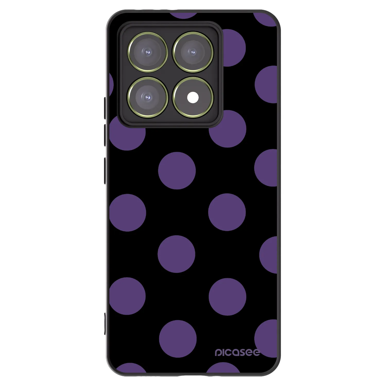 Picasee Μαύρη θήκη σιλικόνης για Xiaomi 14T - Big flickers