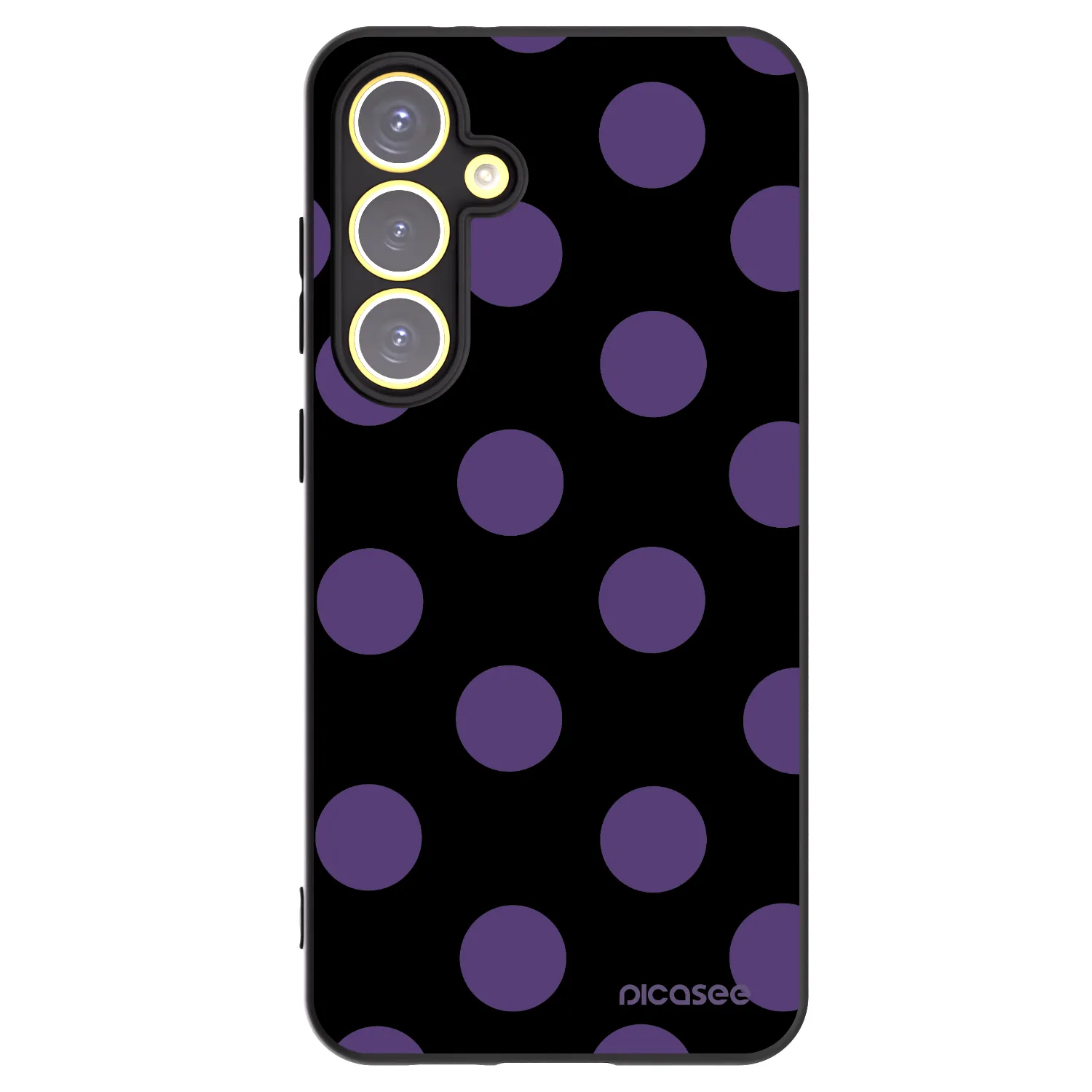 Picasee Μαύρη θήκη σιλικόνης για Samsung Galaxy S24 FE S721B - Big flickers