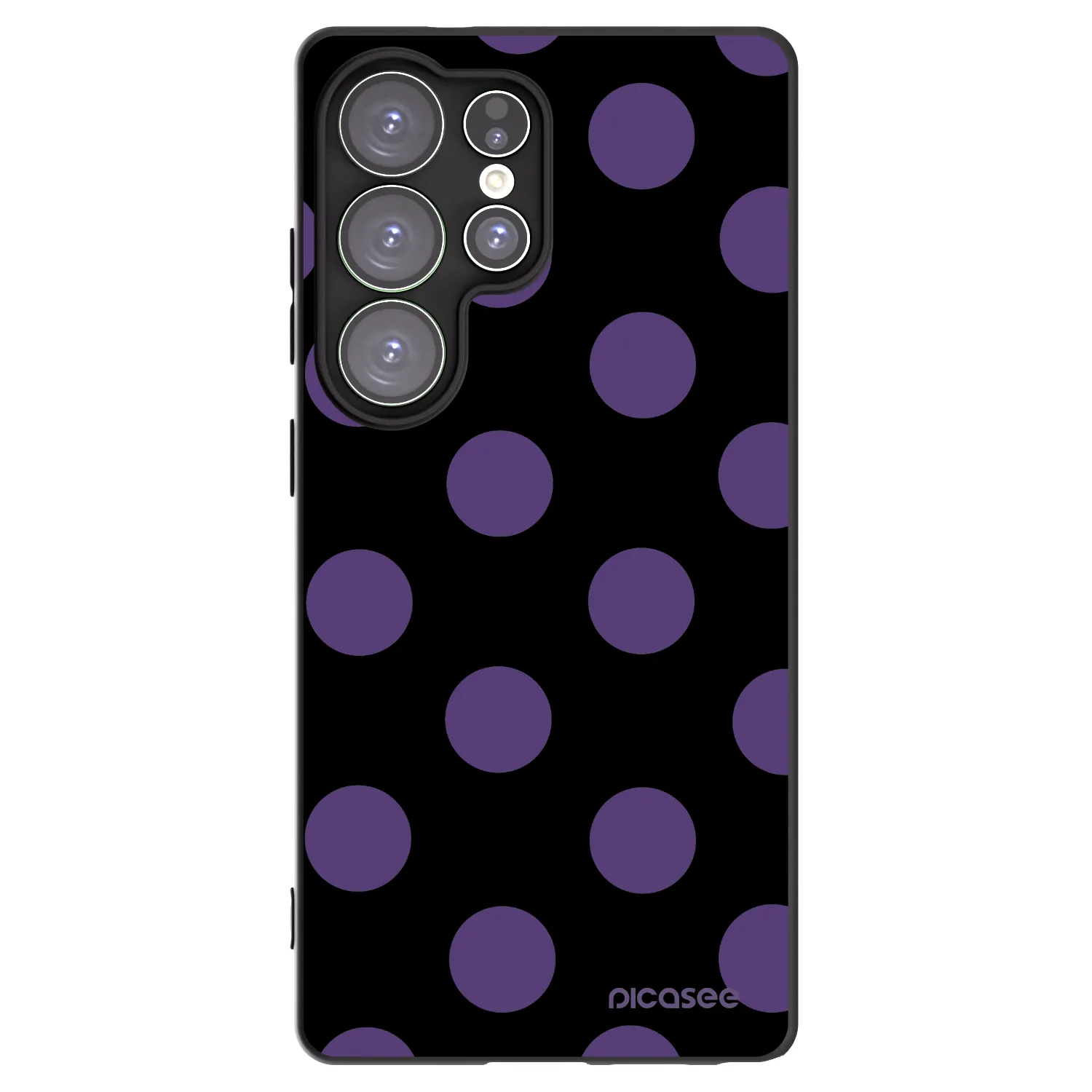 Picasee Μαύρη θήκη σιλικόνης για Samsung Galaxy S25 Ultra 5G - Big flickers