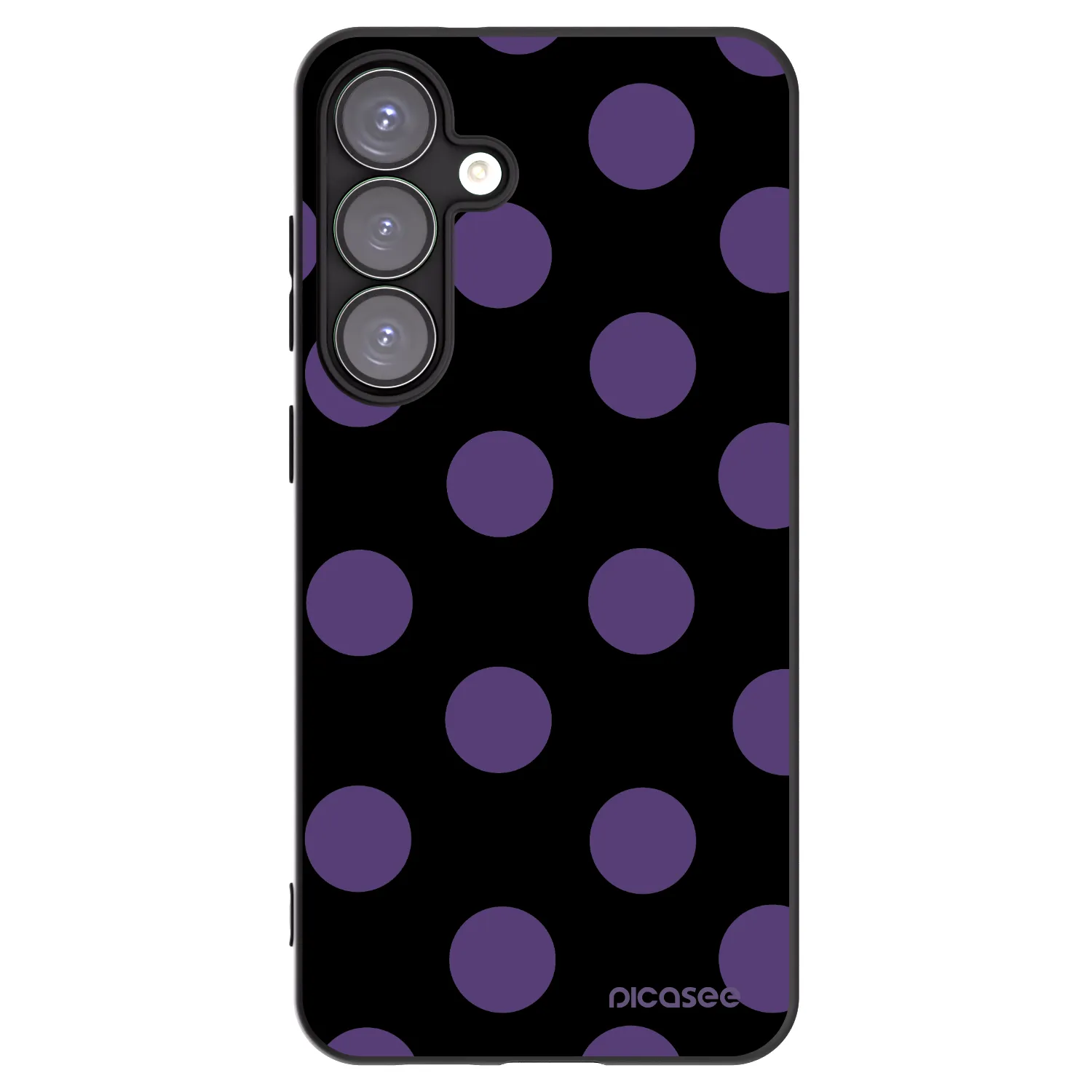 Picasee Μαύρη θήκη σιλικόνης για Samsung Galaxy S25+ 5G - Big flickers