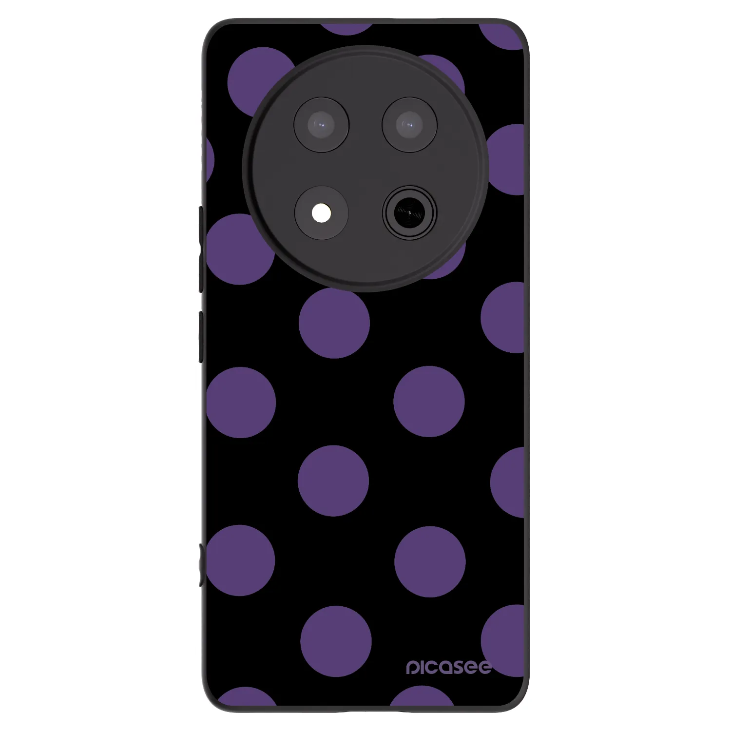 Picasee Μαύρη θήκη σιλικόνης για Honor Magic7 Lite 5G - Big flickers