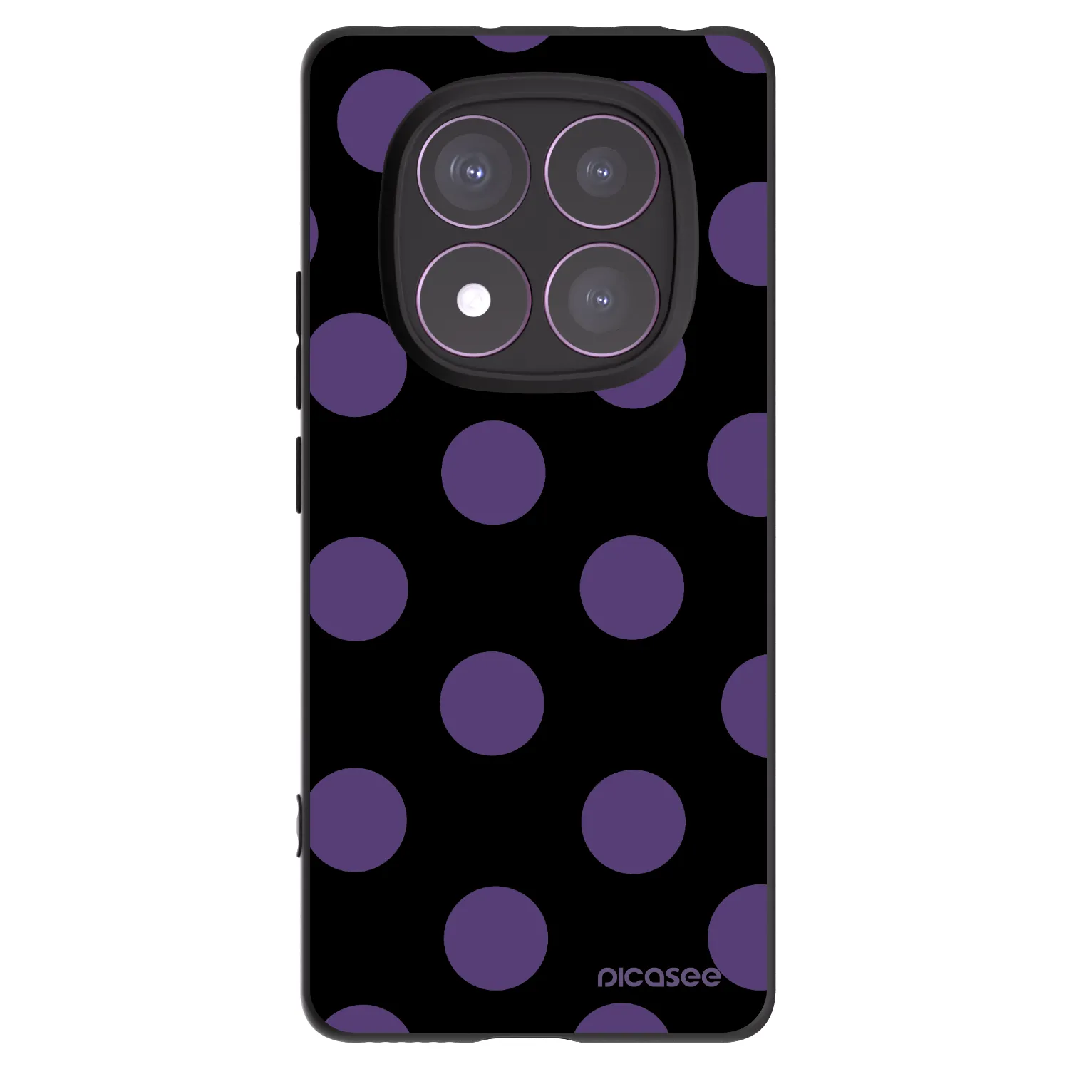 Picasee Μαύρη θήκη σιλικόνης για Xiaomi Redmi Note 14 Pro 4G - Big flickers