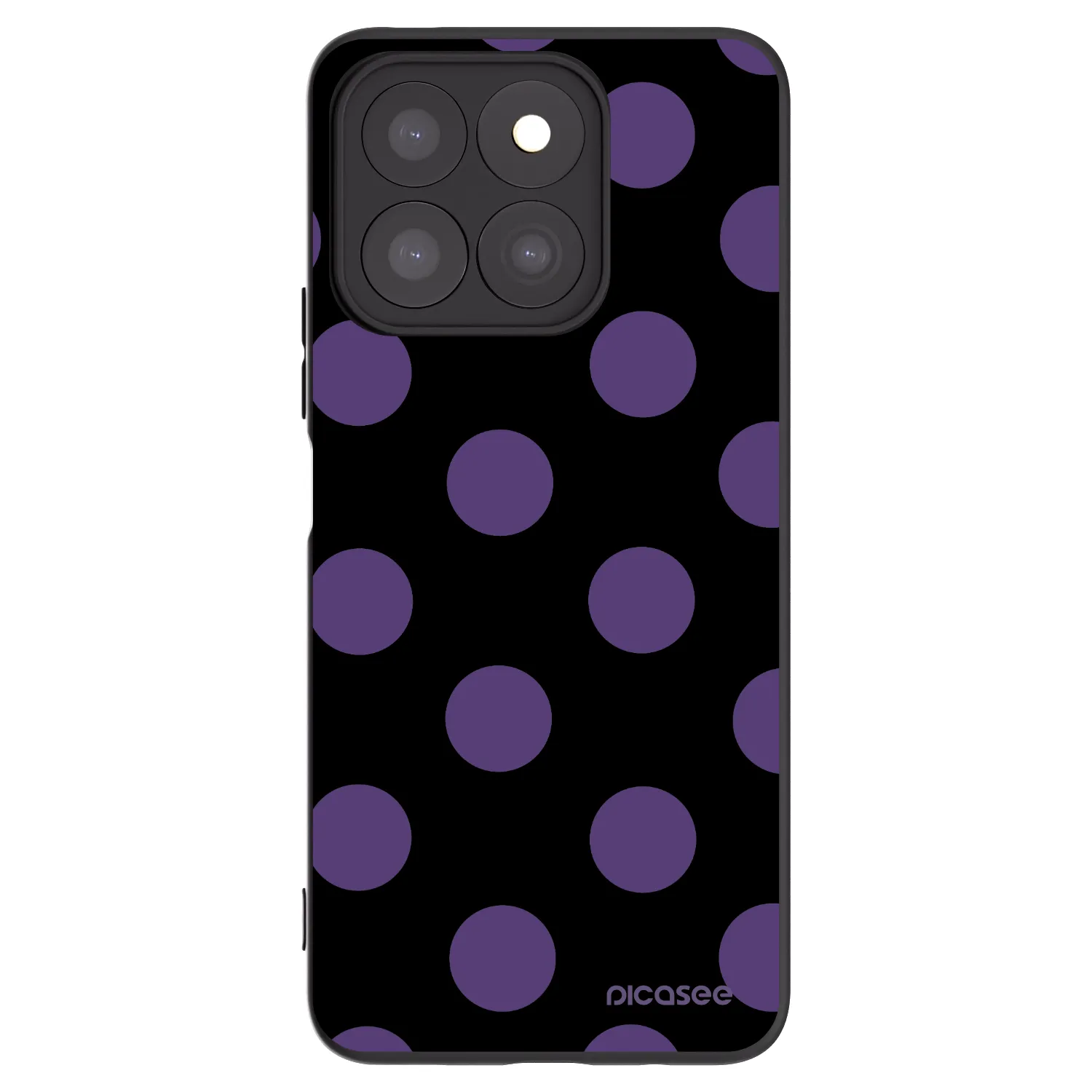 Picasee Μαύρη θήκη σιλικόνης για Honor X8c - Big flickers