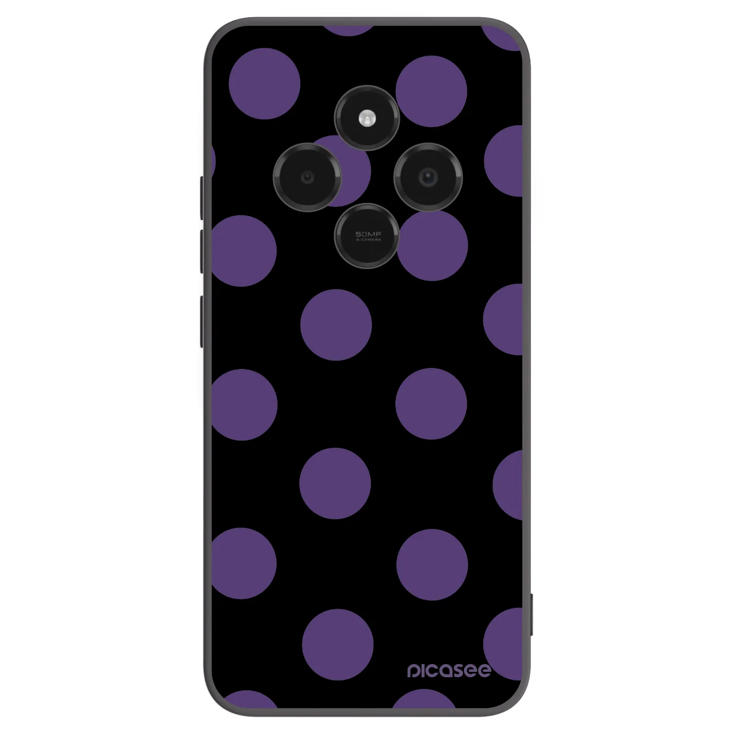Picasee Μαύρη θήκη σιλικόνης για Xiaomi Poco C75 - Big flickers
