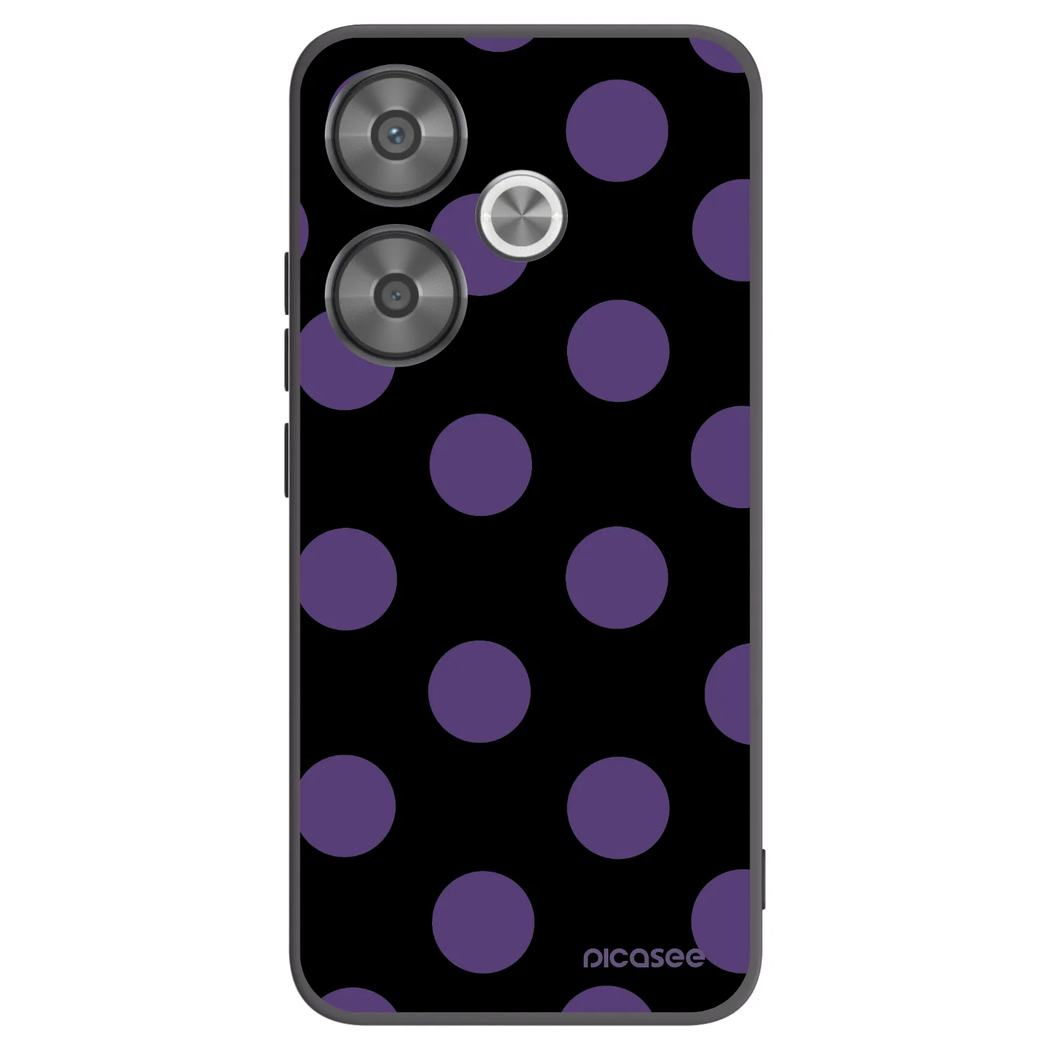 Picasee Μαύρη θήκη σιλικόνης για Xiaomi Poco F6 - Big flickers