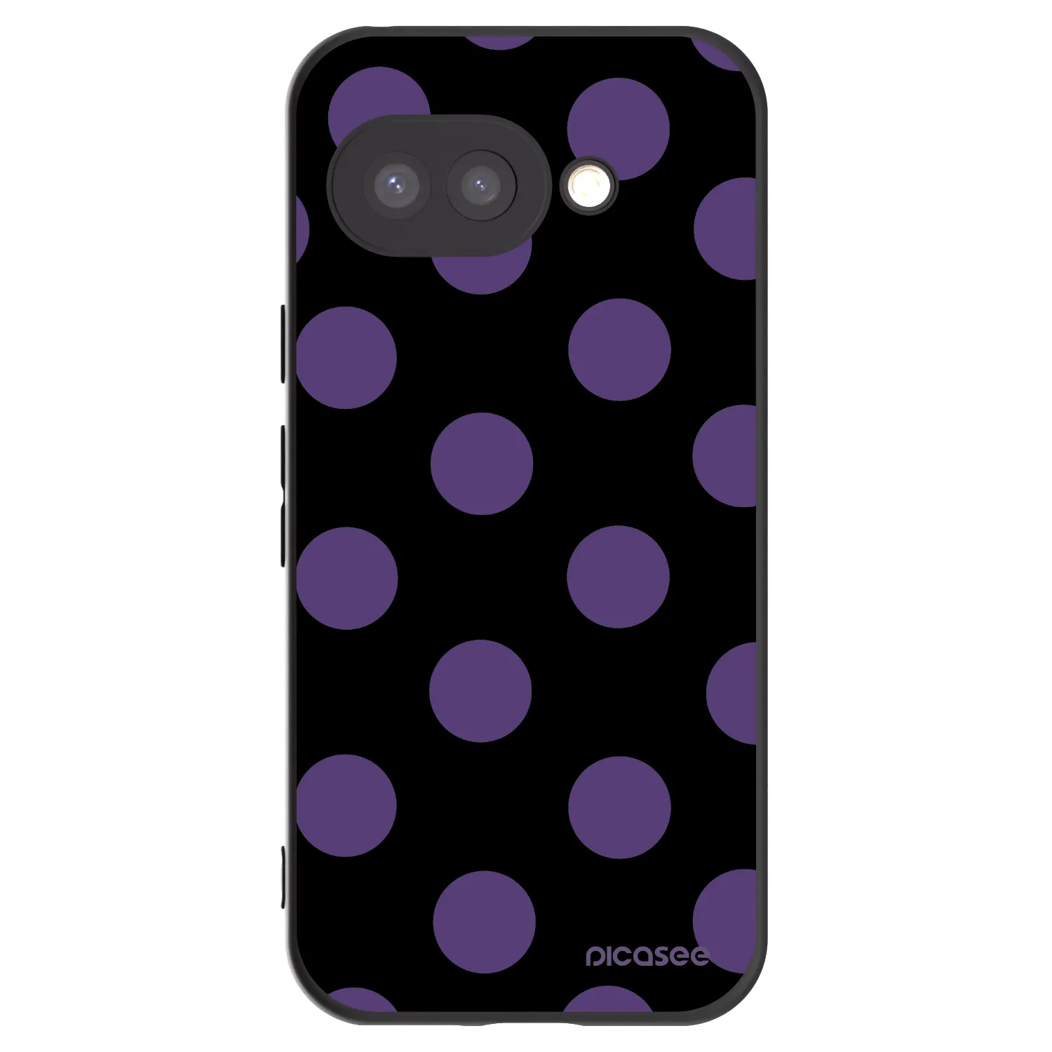 Picasee Μαύρη θήκη σιλικόνης για Google Pixel 9a - Big flickers