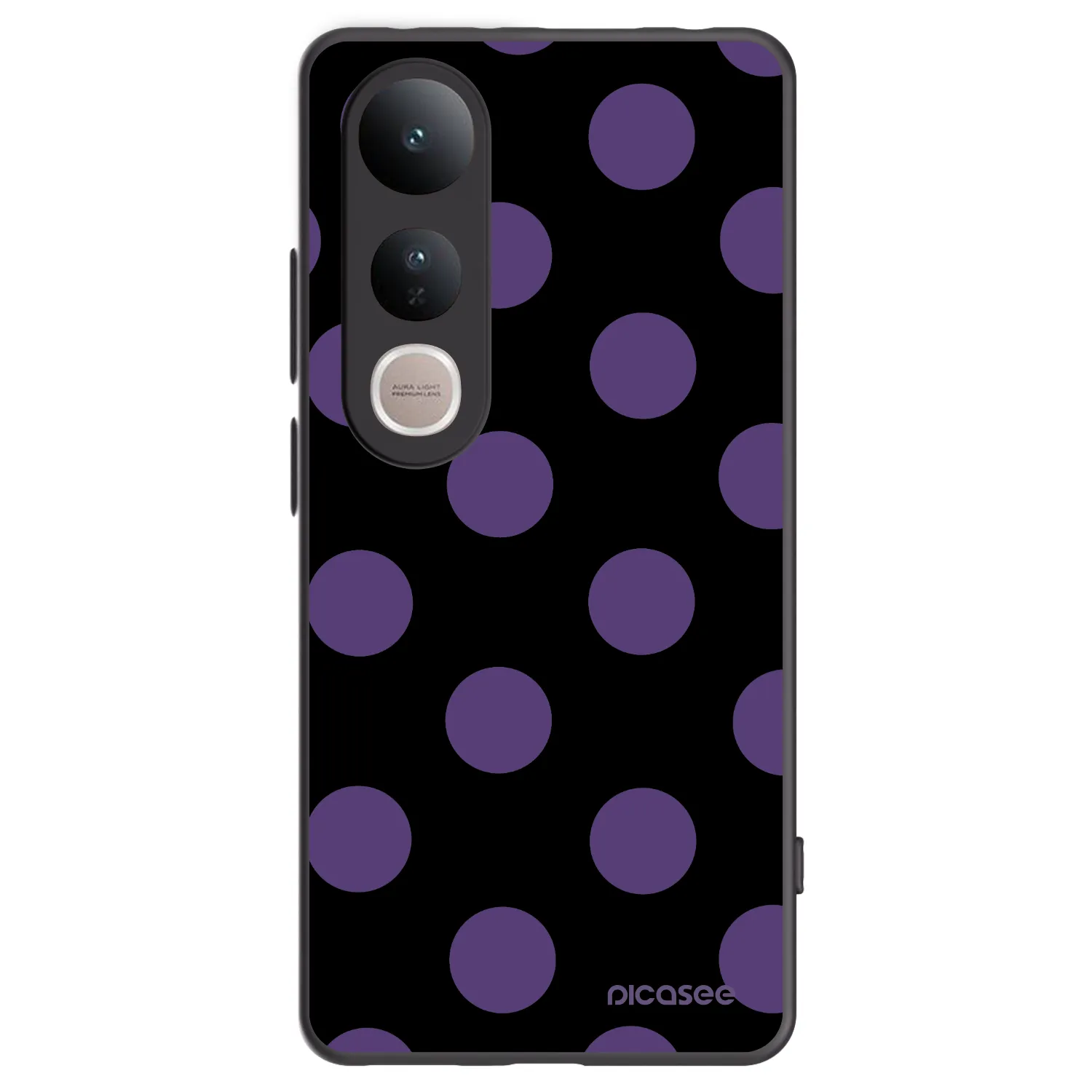 Picasee Μαύρη θήκη σιλικόνης για Vivo V50 Lite 5G - Big flickers