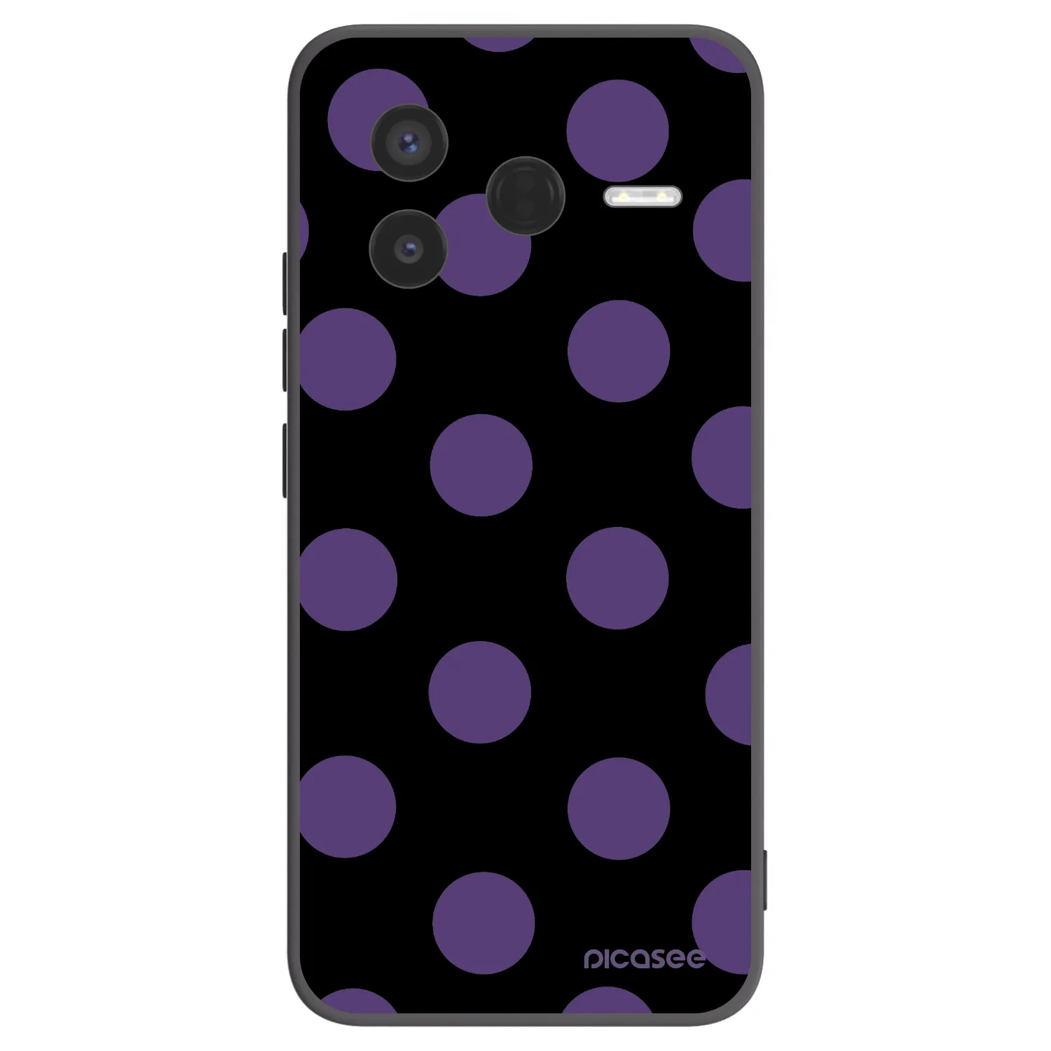 Picasee Μαύρη θήκη σιλικόνης για Xiaomi Poco F7 Pro 5G - Big flickers