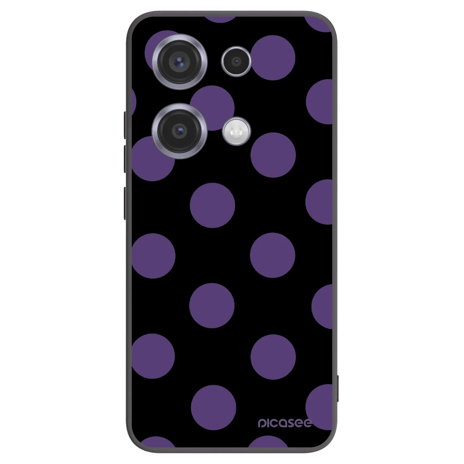 Picasee Μαύρη θήκη σιλικόνης για Xiaomi Redmi Note 14S - Big flickers