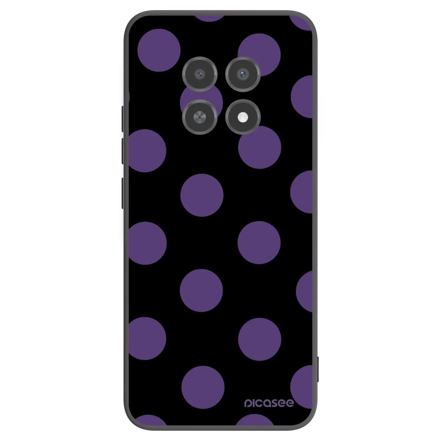 Picasee Μαύρη θήκη σιλικόνης για Realme 12X - Big flickers