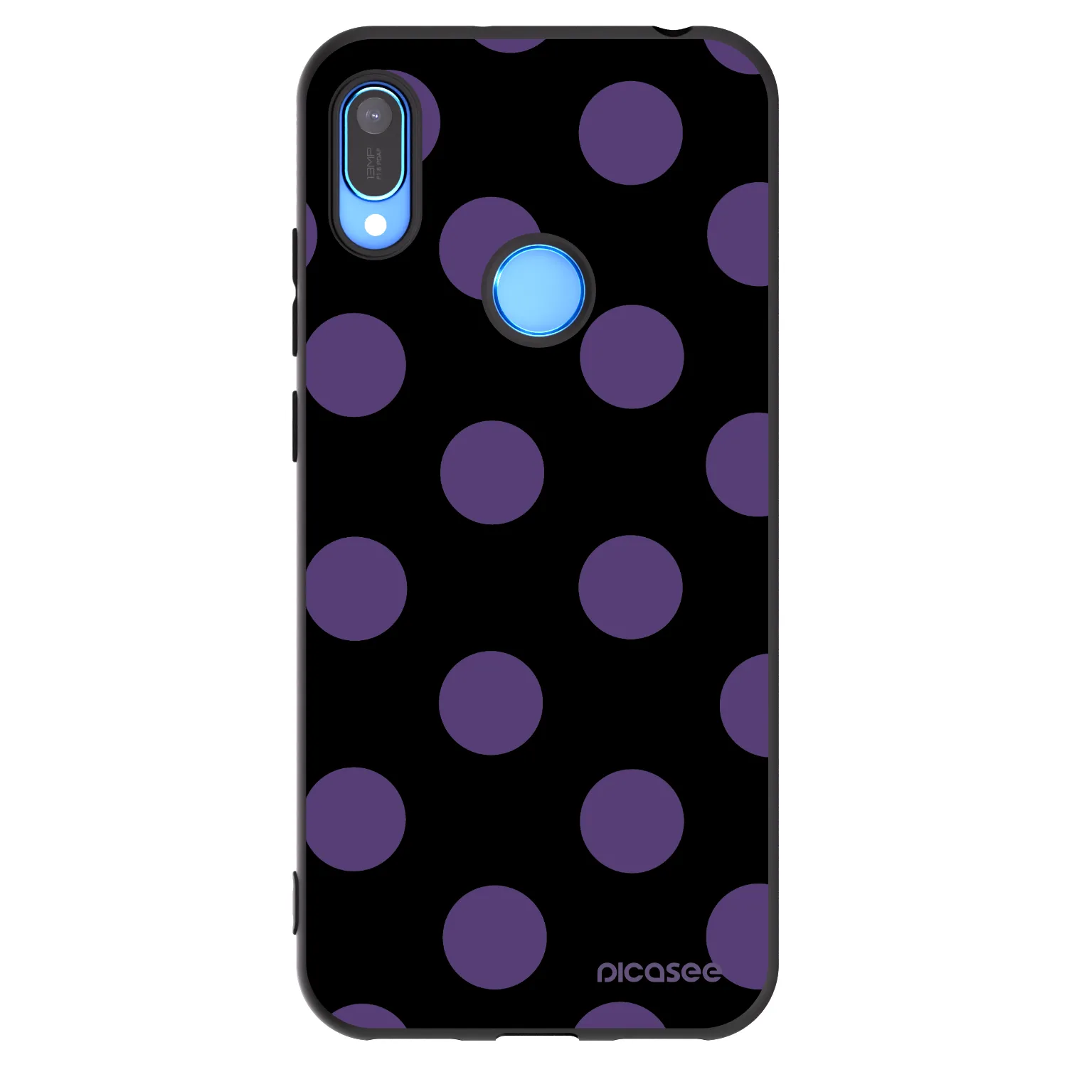 Picasee Μαύρη θήκη σιλικόνης για Huawei Y6 2019 - Big flickers