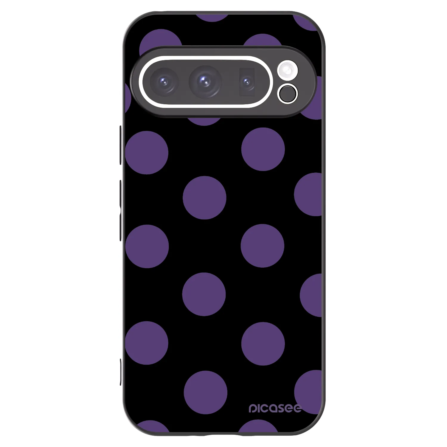 Picasee Μαύρη θήκη σιλικόνης για Google Pixel 9 Pro XL - Big flickers