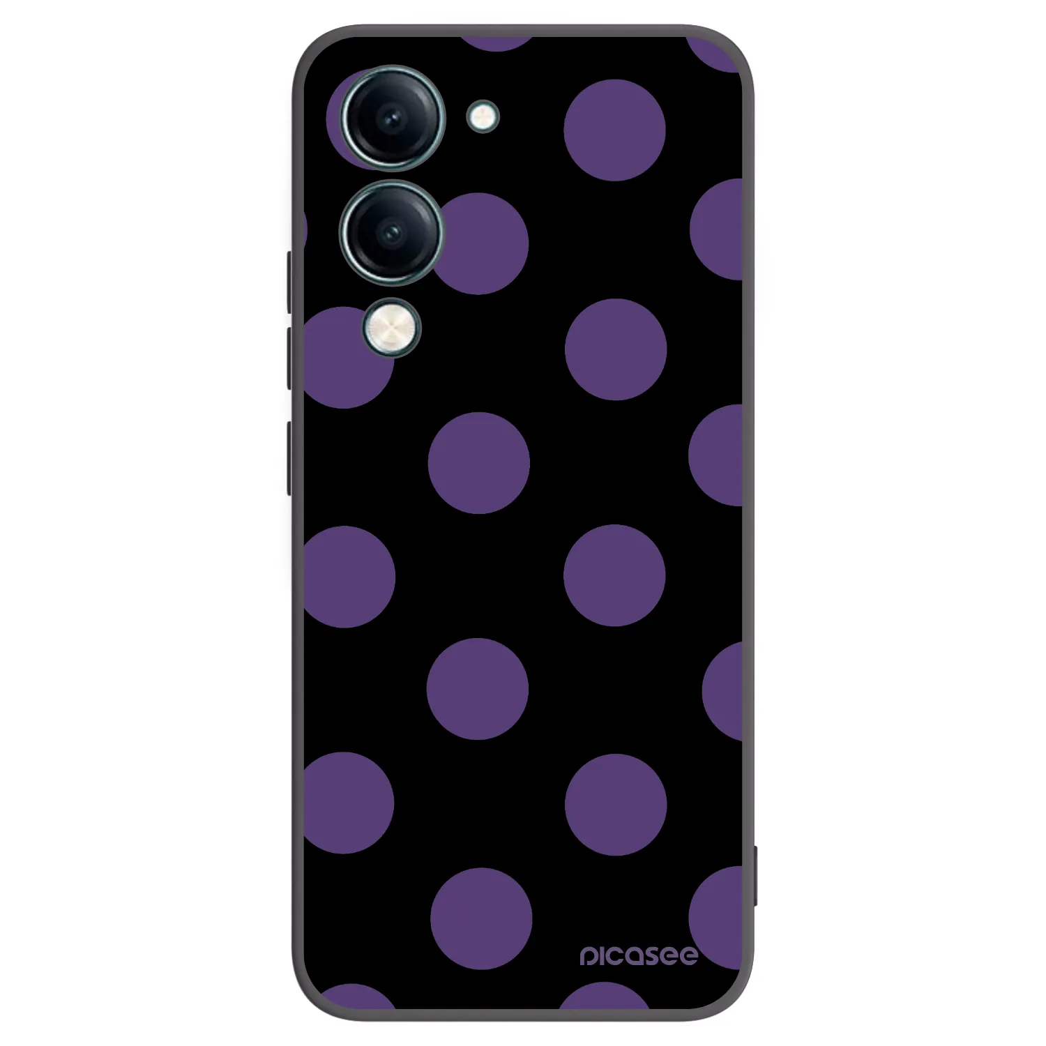 Picasee Μαύρη θήκη σιλικόνης για Vivo Y29s 5G - Big flickers